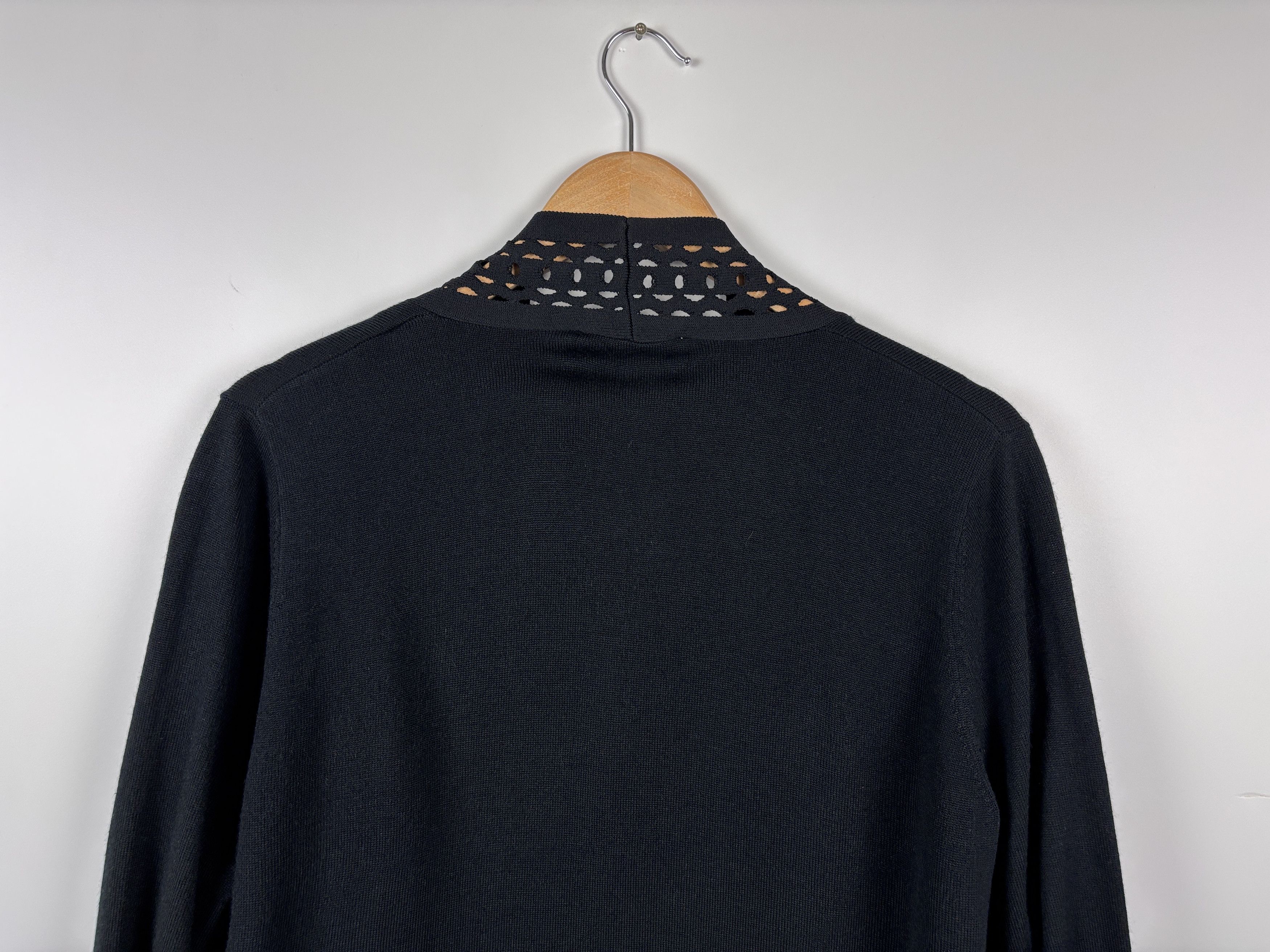 Sandro Sandro Paris Open Long Cardigan Wool Acrylic Black Size 3 Size M / US 6-8 / IT 42-44 - 9 Thumbnail