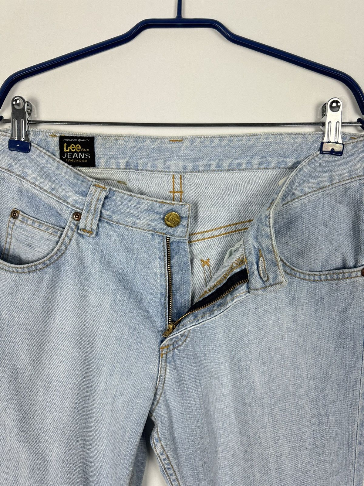 Lee Vintage Y2K 00s Lee Felton Flare Light Wash Denim Jeans Size US 29 - 7 Thumbnail