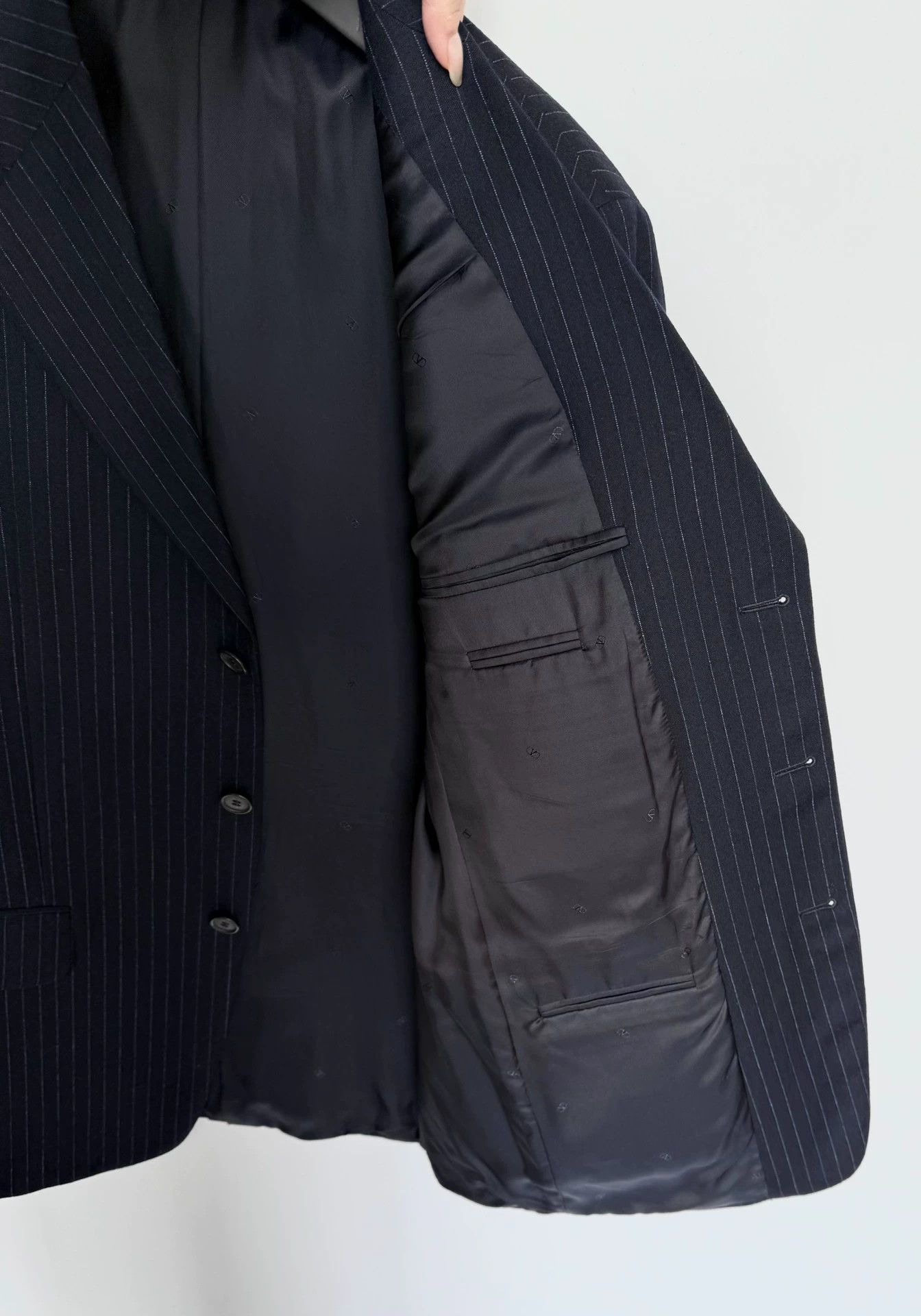 Valentino Valentino Navy Striped Wool Blazer 50 Size 50R - 5 Thumbnail
