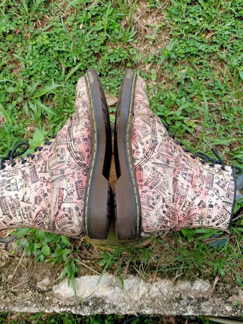 Dr. Martens × Vintage Vintage doc martens pink london boots Size US 9.5 / EU 42-43 - 5 Thumbnail