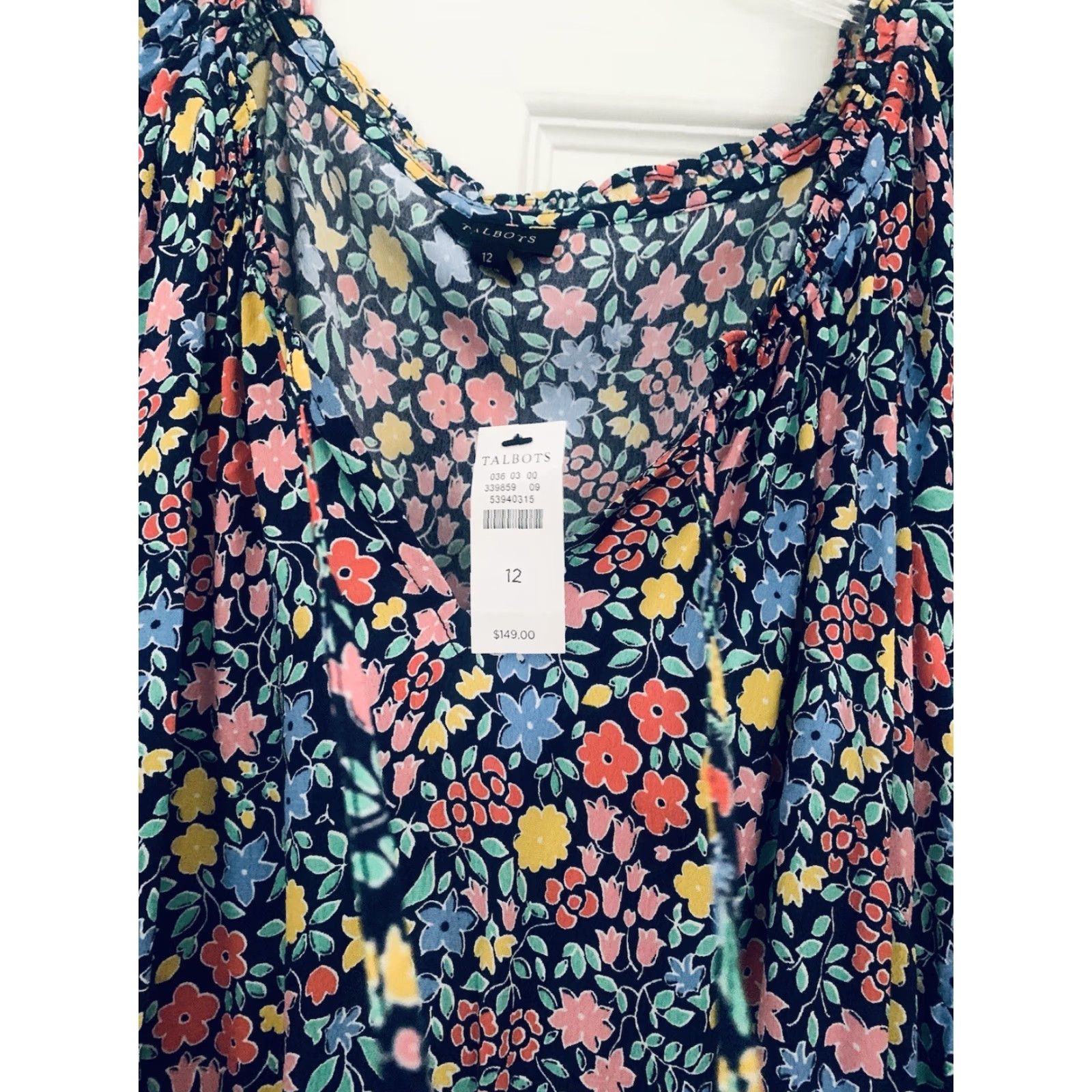 Talbots Talbots Women's Maxi Dress Sz 12 Floral Multicolored Short Sleeve Nwt 49 Size 34" / US 12 / IT 48 - 4 Thumbnail