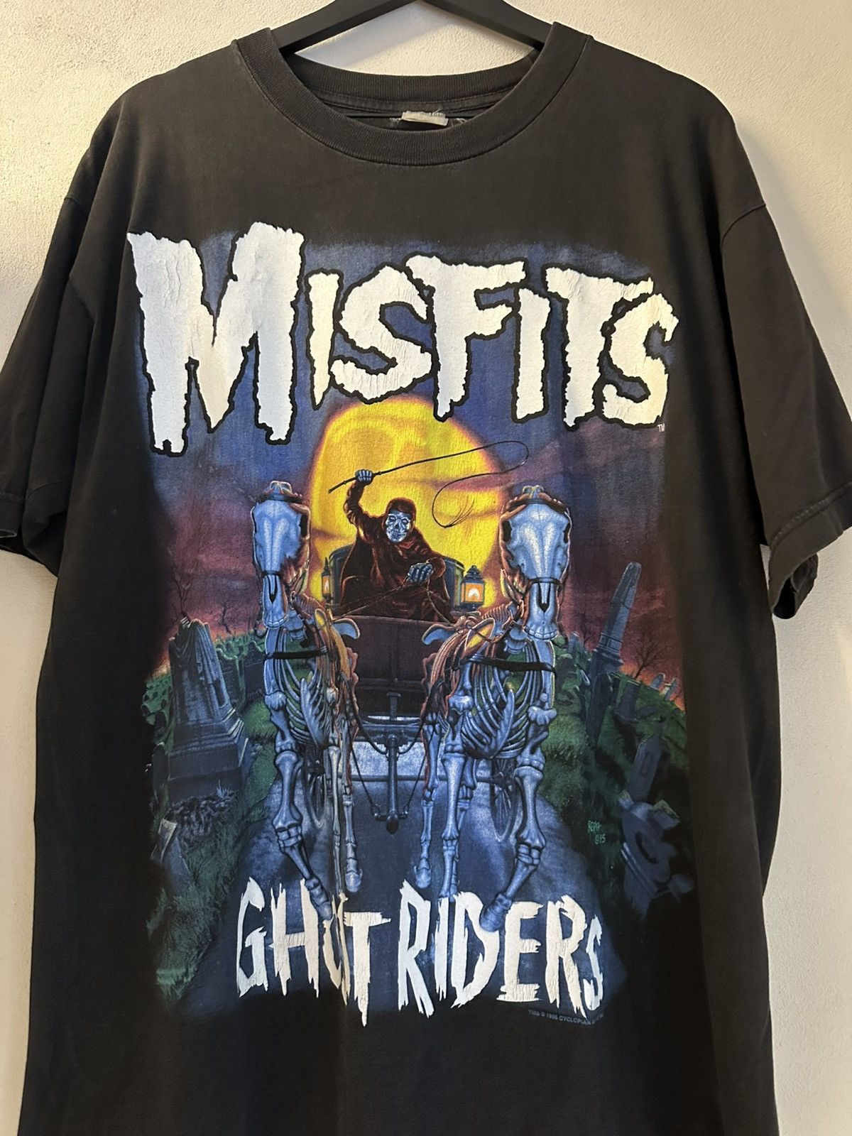 Vintage Vintage 1995 Misfits Ghost Riders t-shirt Size US XL / EU 56 / 4 - 2 Thumbnail