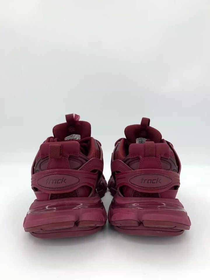 Balenciaga Balenciaga Mesh lace-up Burgundy low-cut platform dad shoes Size US 5.5 / EU 38 - 4 Thumbnail