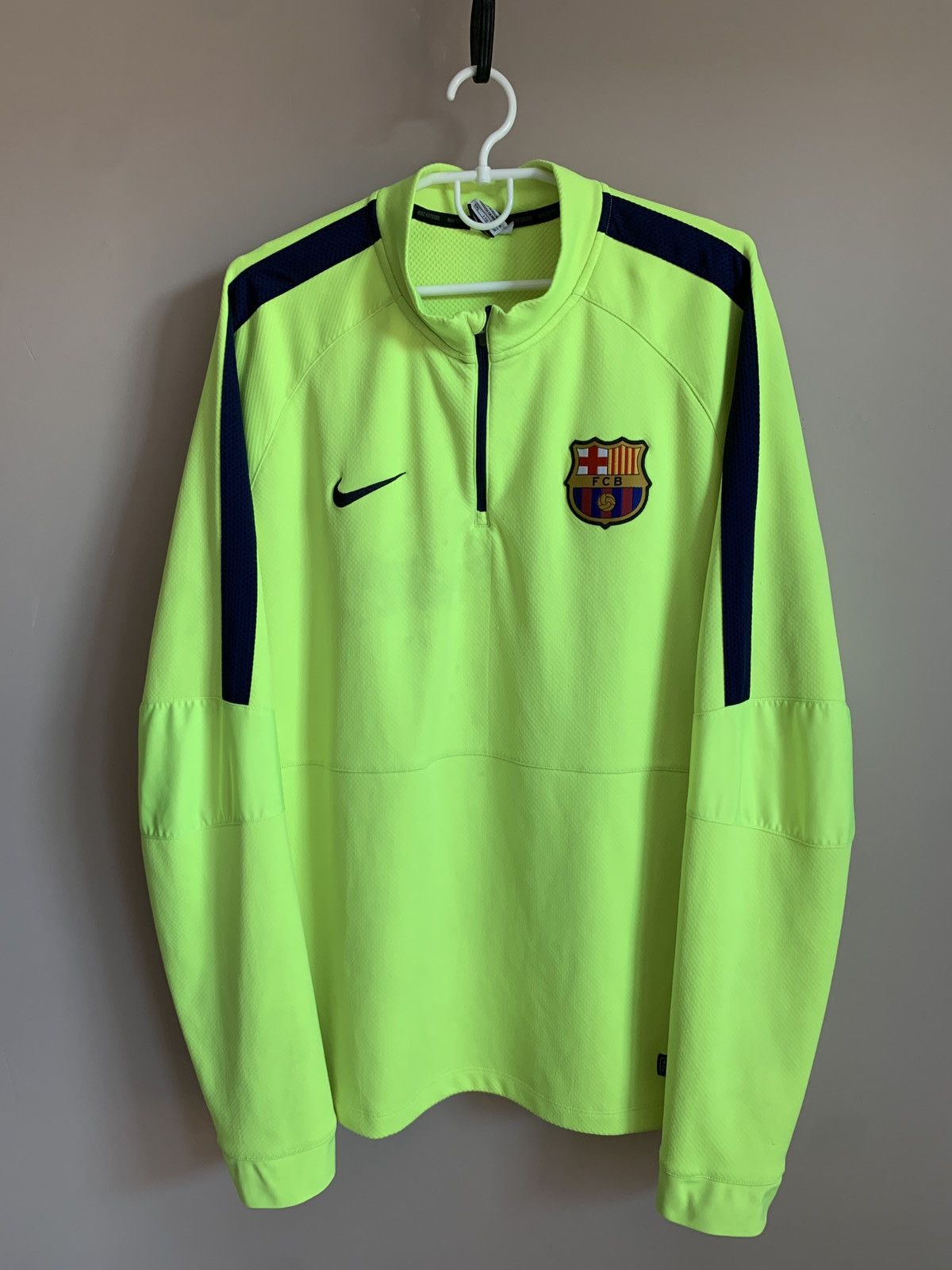 Nike Barcelona 1/3 Zip Football Pullover Sweatshirt Nike Soccer Size US XXL / EU 58 / 5 - 1 Thumbnail