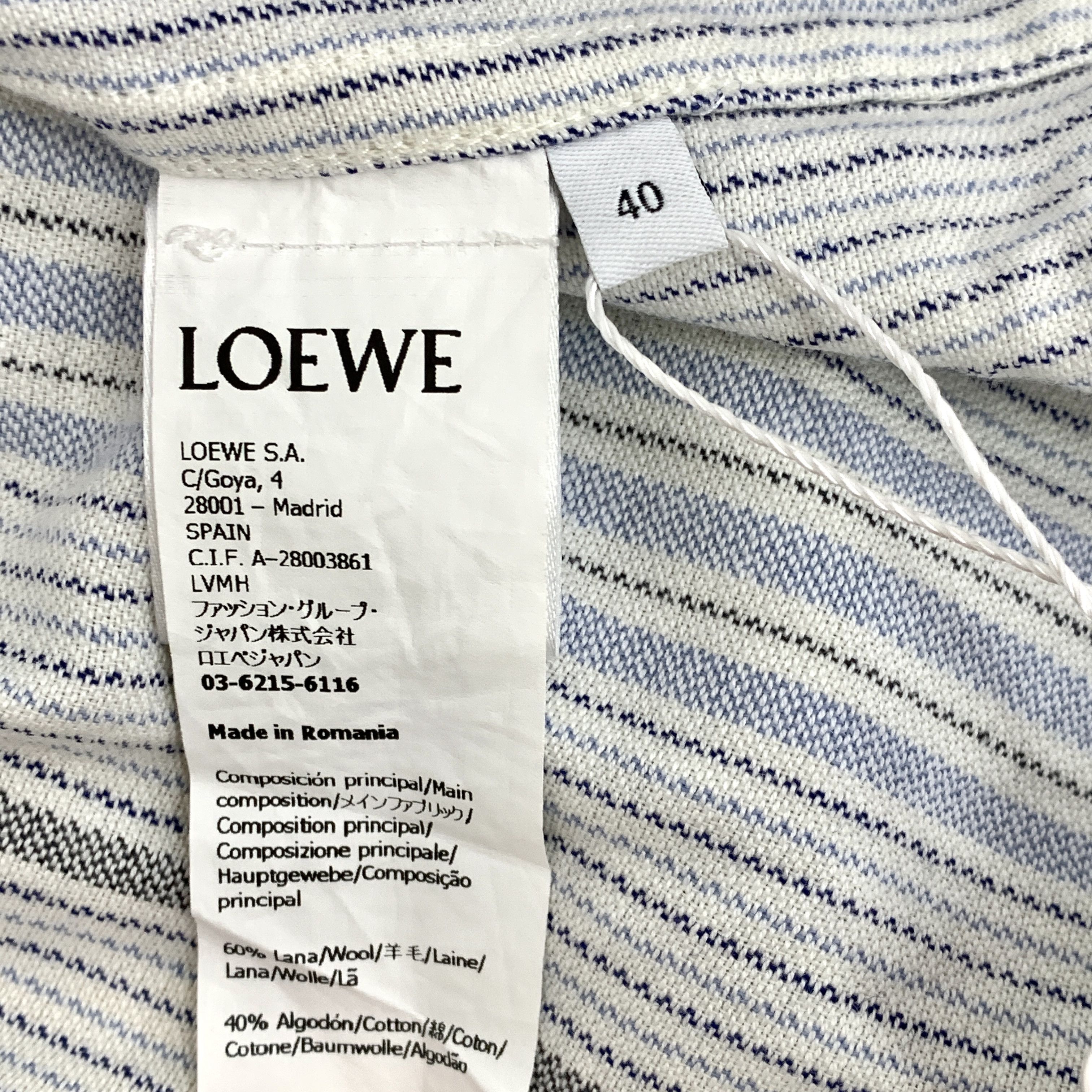 Loewe Loewe Striped Wool Hooded Shirt (M) Size US M / EU 48-50 / 2 - 3 Thumbnail