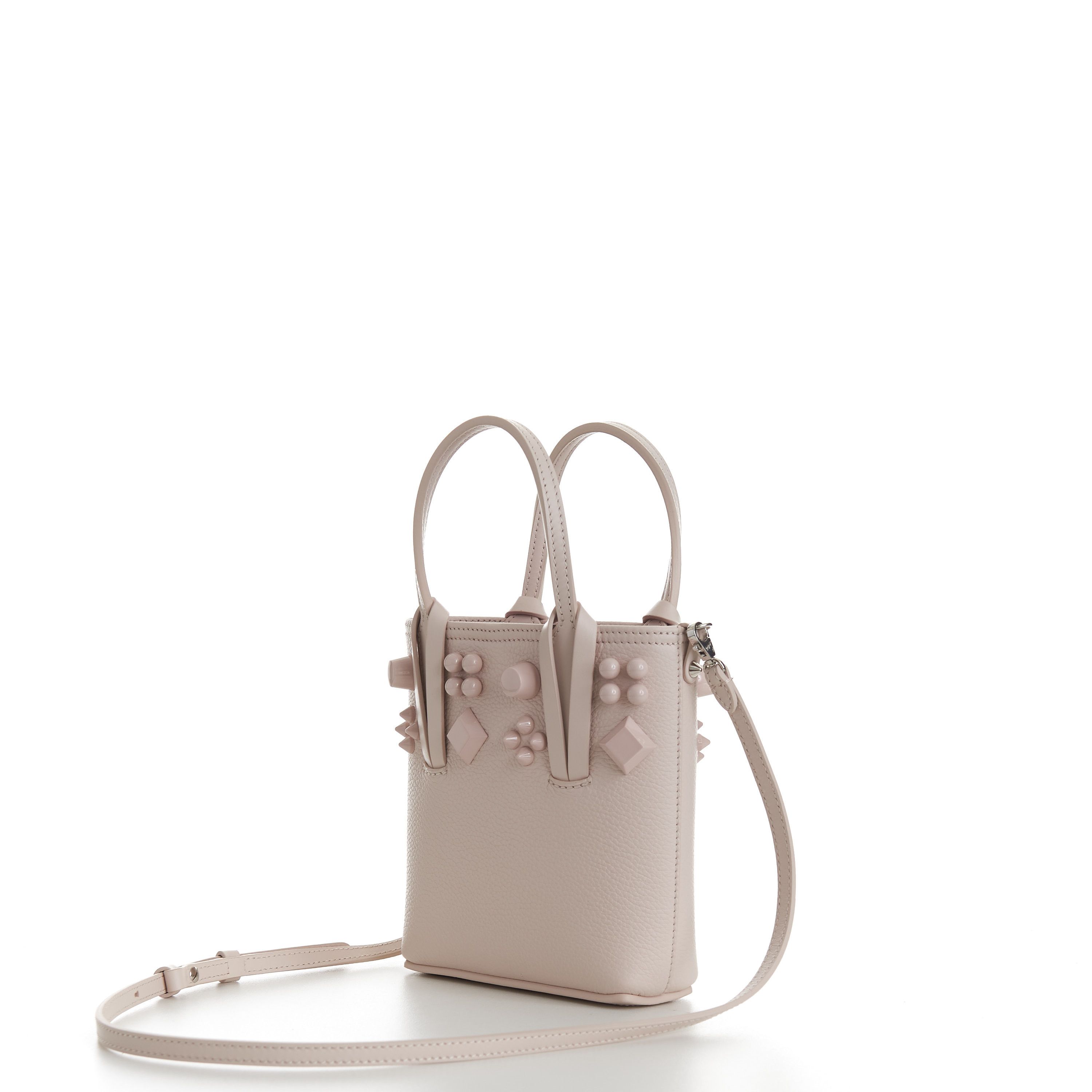 Christian Louboutin Cabata N/S Mini Bag - Milk White Leather, Tonal Spikes Size ONE SIZE - 6 Thumbnail