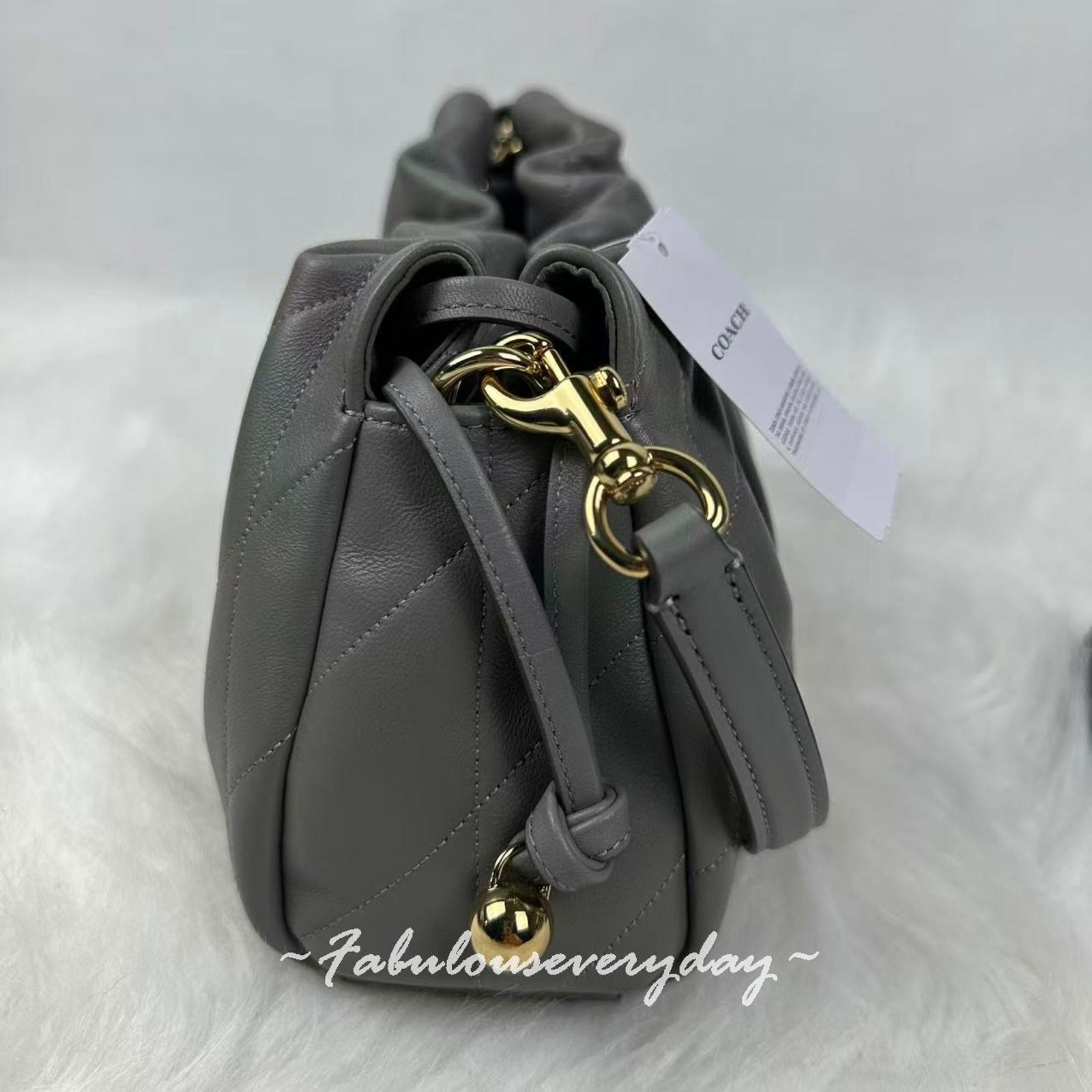 Coach Coach Faye Shoulder Bag Quilting Nappa Leather/Slate CCZ54 Size ONE SIZE - 5 Thumbnail