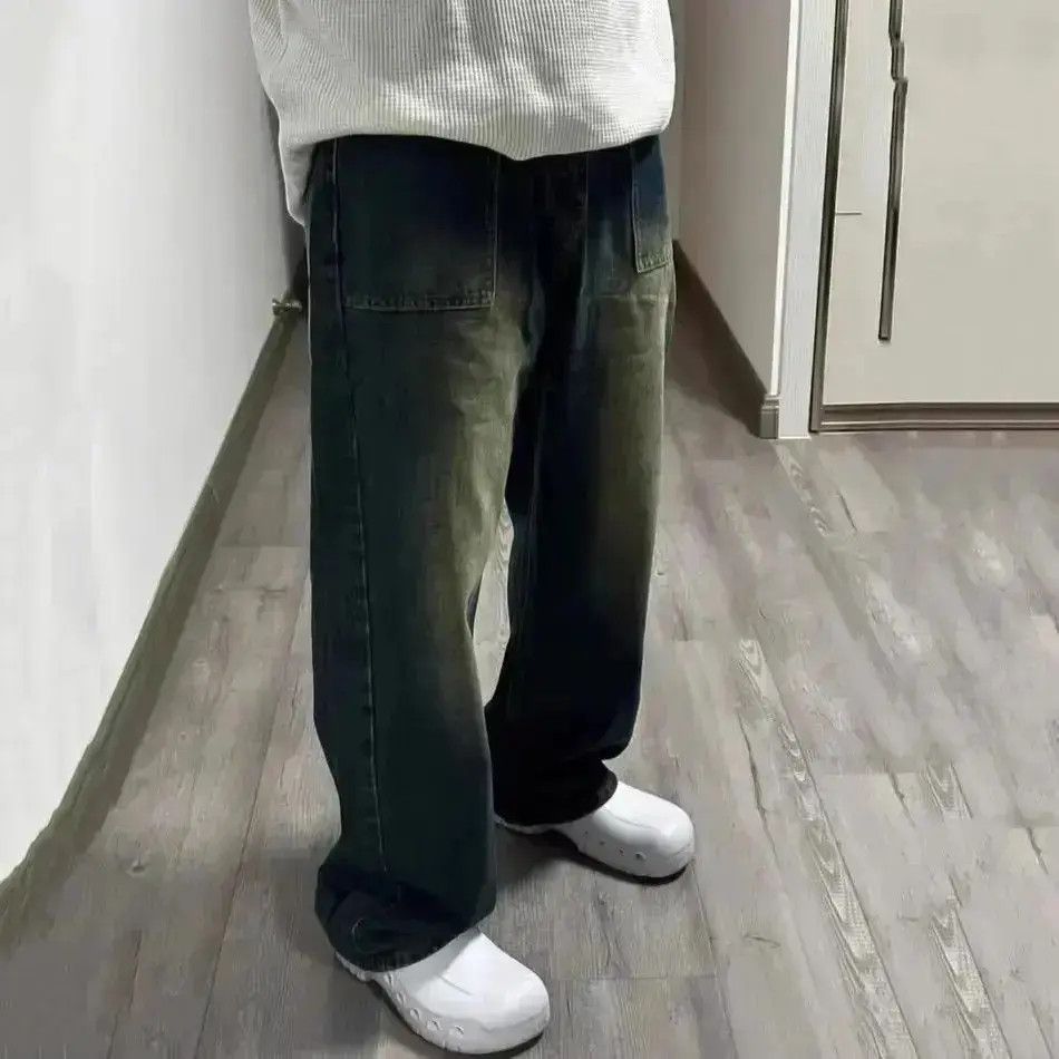 Japanese Brand Retro loose fitting straight leg jeans Size US 32 / EU 48 - 3 Thumbnail