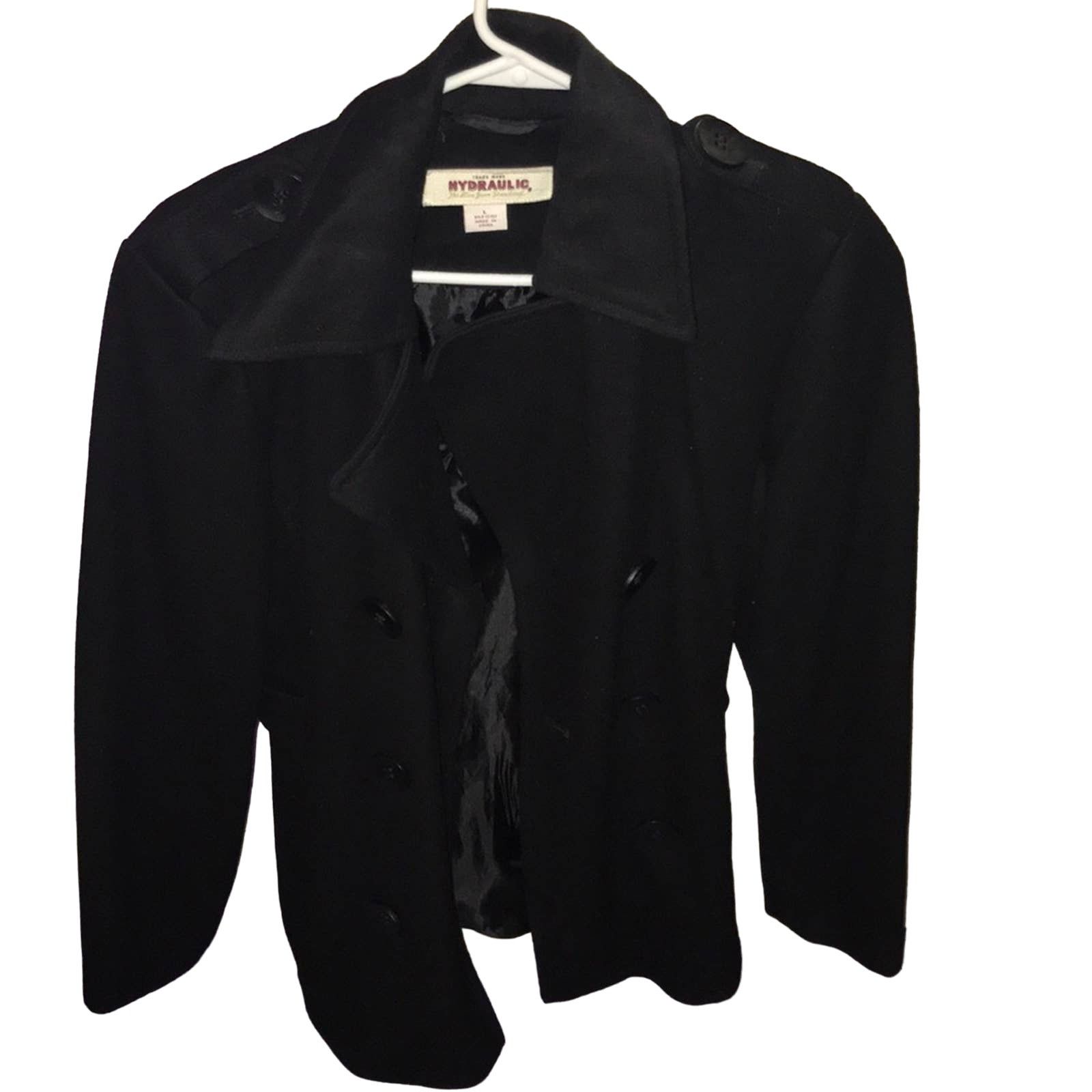 Other Hydraulic Pea coat black Juniors Large Size L / US 10 / IT 46 - 1 Thumbnail