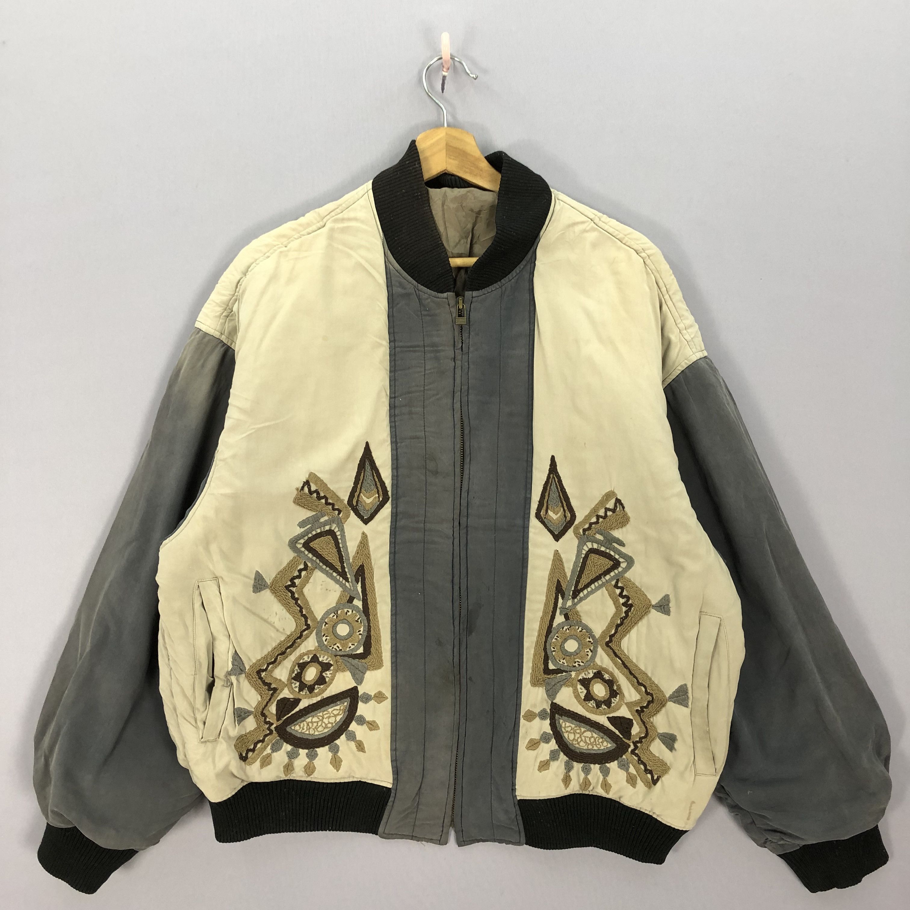 Vintage Vintage Santa Fe Bomber Jacket Pop Arts Varsity Jackets Size US L / EU 52-54 / 3 - 2 Thumbnail