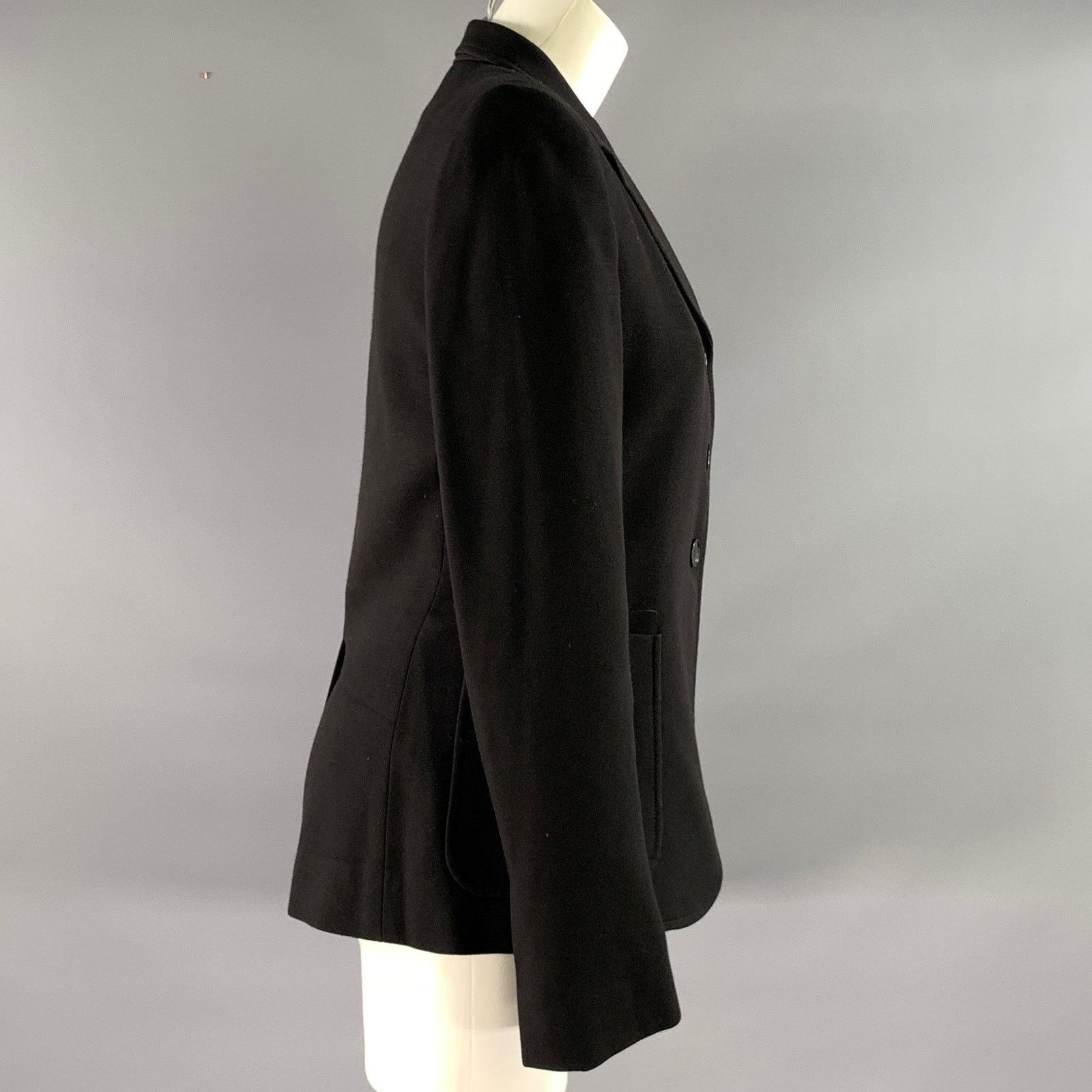 Stella McCartney STELLA McCARTNEY Size S Black Wool Blend Notch Lapel Jacket Size S / US 4 / IT 40 - 3 Thumbnail