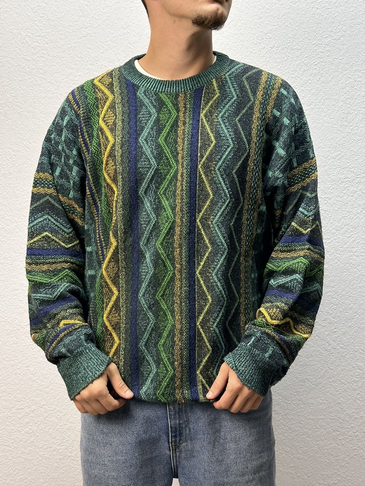 Vintage Multicolour Carlo Colucci Knit Sweater Coogi Canada