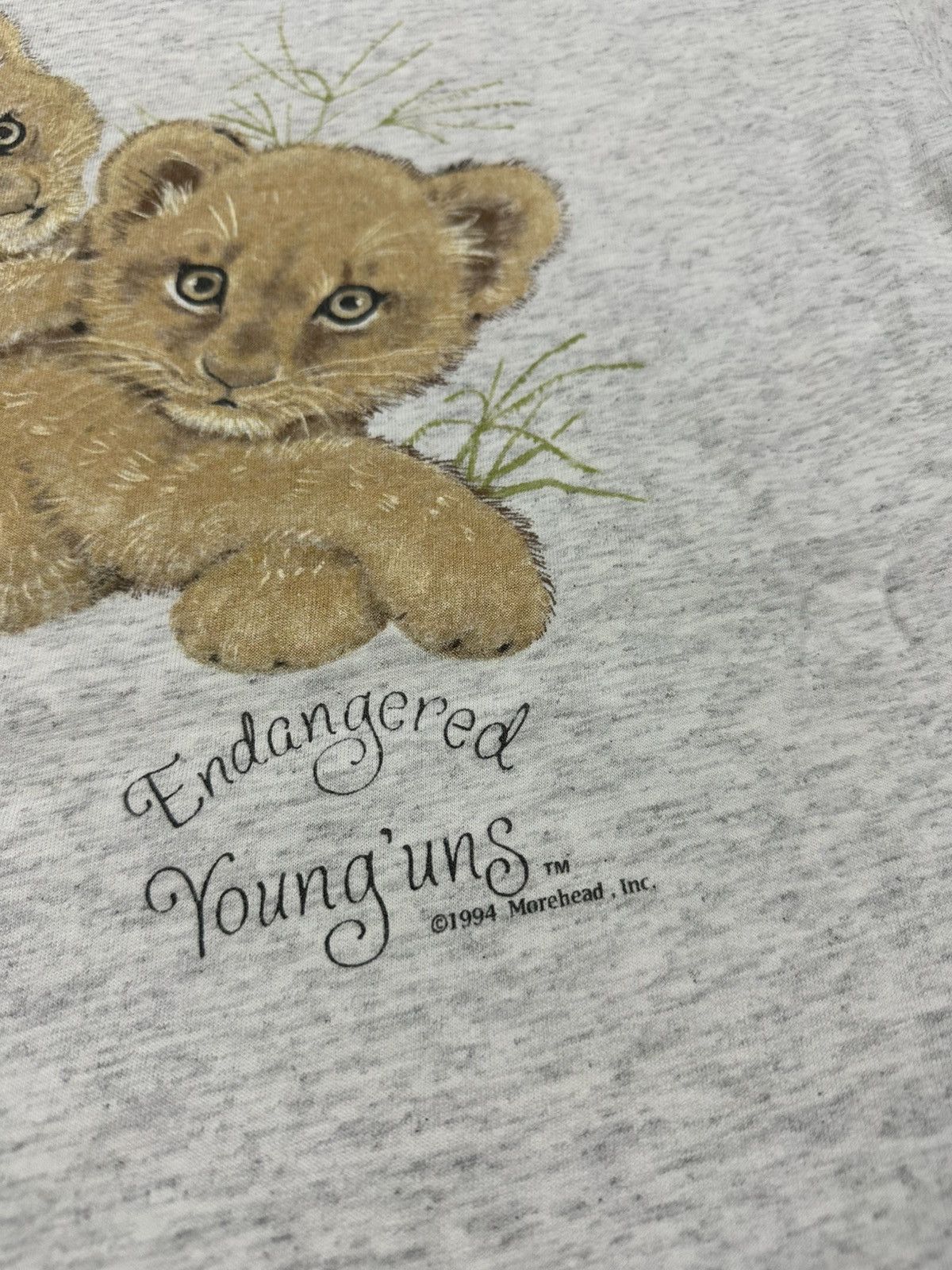 Vintage Vintage Endangered Young’uns Lion Cubs Nature Art Tee Animal Size US XL / EU 56 / 4 - 4 Thumbnail