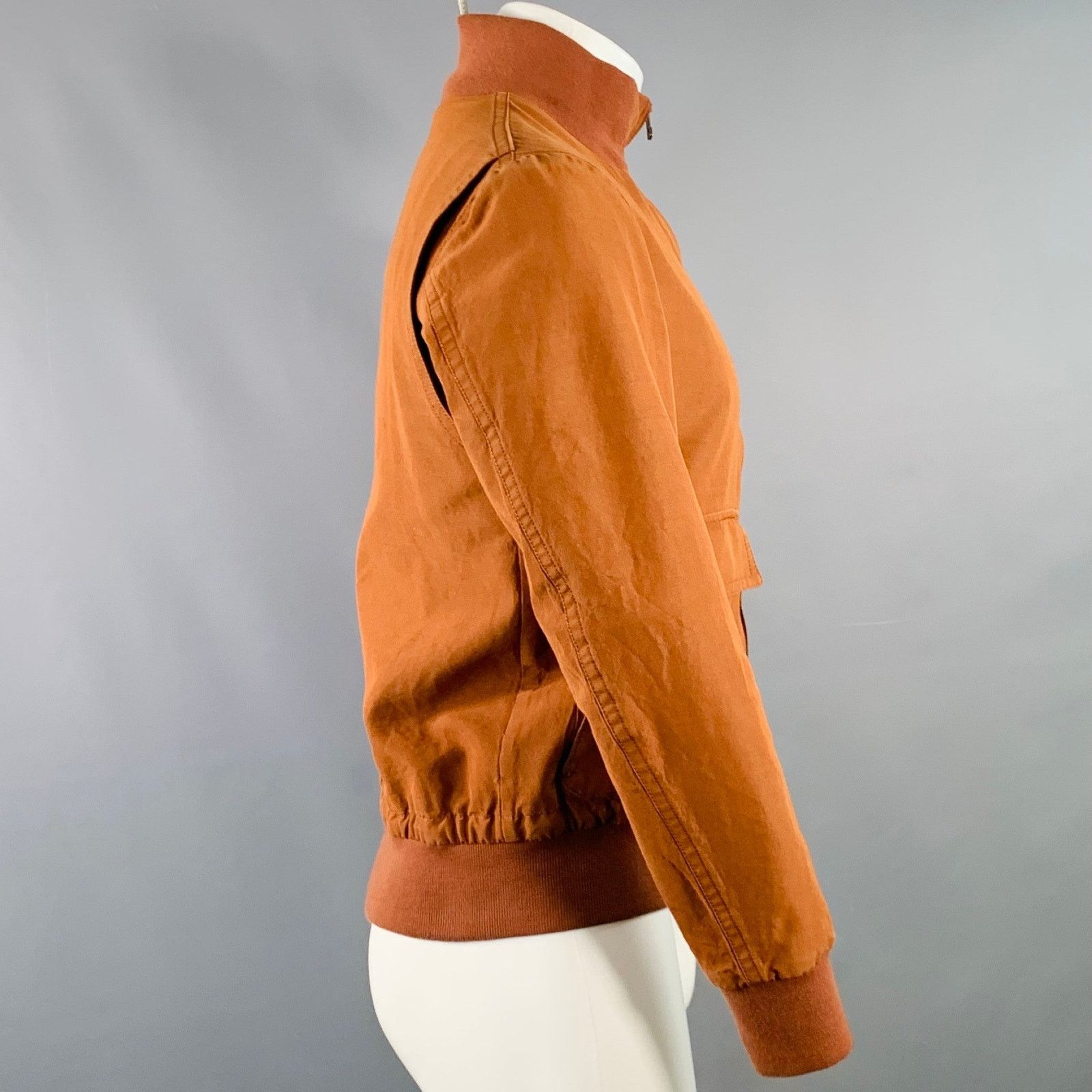 Camoshita CAMOSHITA S Orange Rust Two Pockets Zip Up Bomber Jacket Size US S / EU 44-46 / 1 - 2 Thumbnail