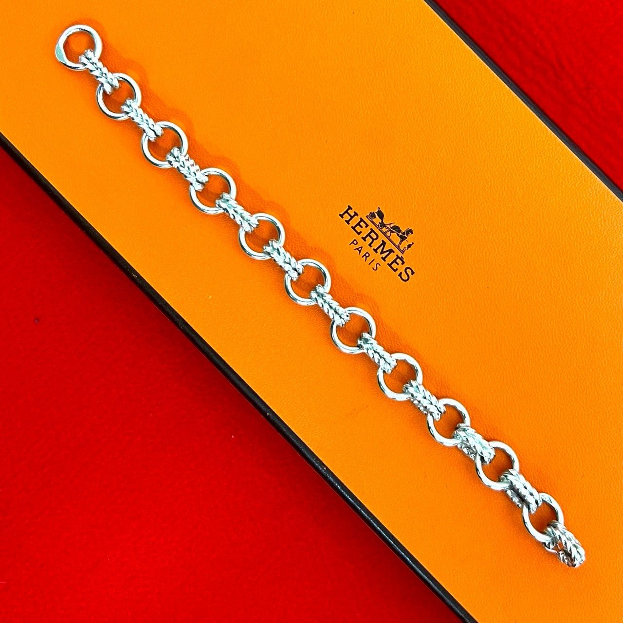Hermes Hermes Hermès Vintage Silver 800 Bracelet Precious Metal Bracelet DUTY FREE for USA Size ONE SIZE - 1 Thumbnail