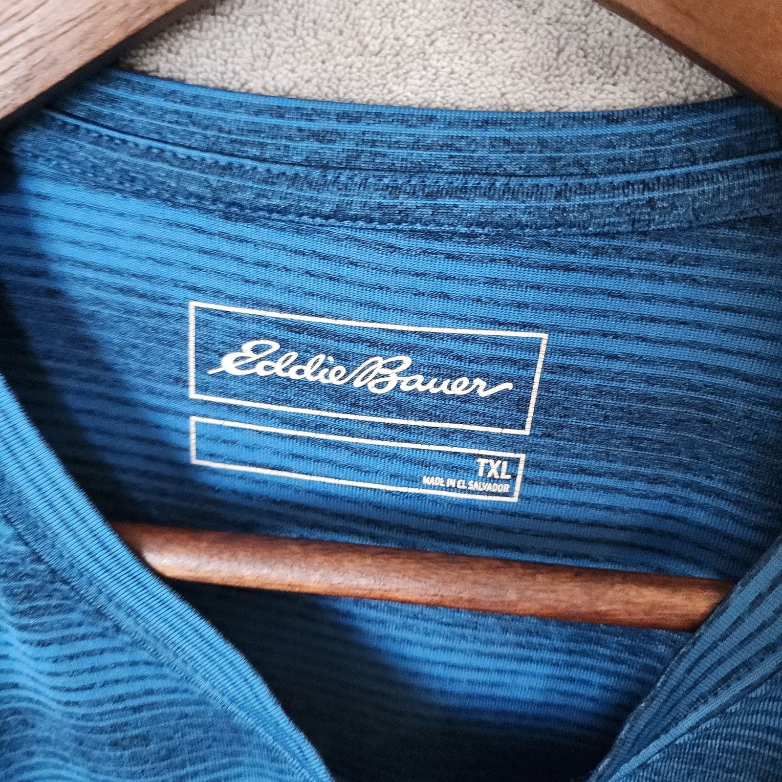 Eddie Bauer Eddie Bauer Tall XL Men's Blue Striped T-Shirt Size US XL / EU 56 / 4 - 2 Thumbnail