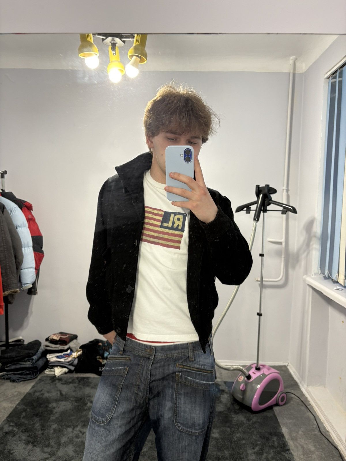 Hysteric Glamour 00s Vintage Y2K High Neck Wool Bomber Jacket Size L / US 10 / IT 46 - 7 Thumbnail