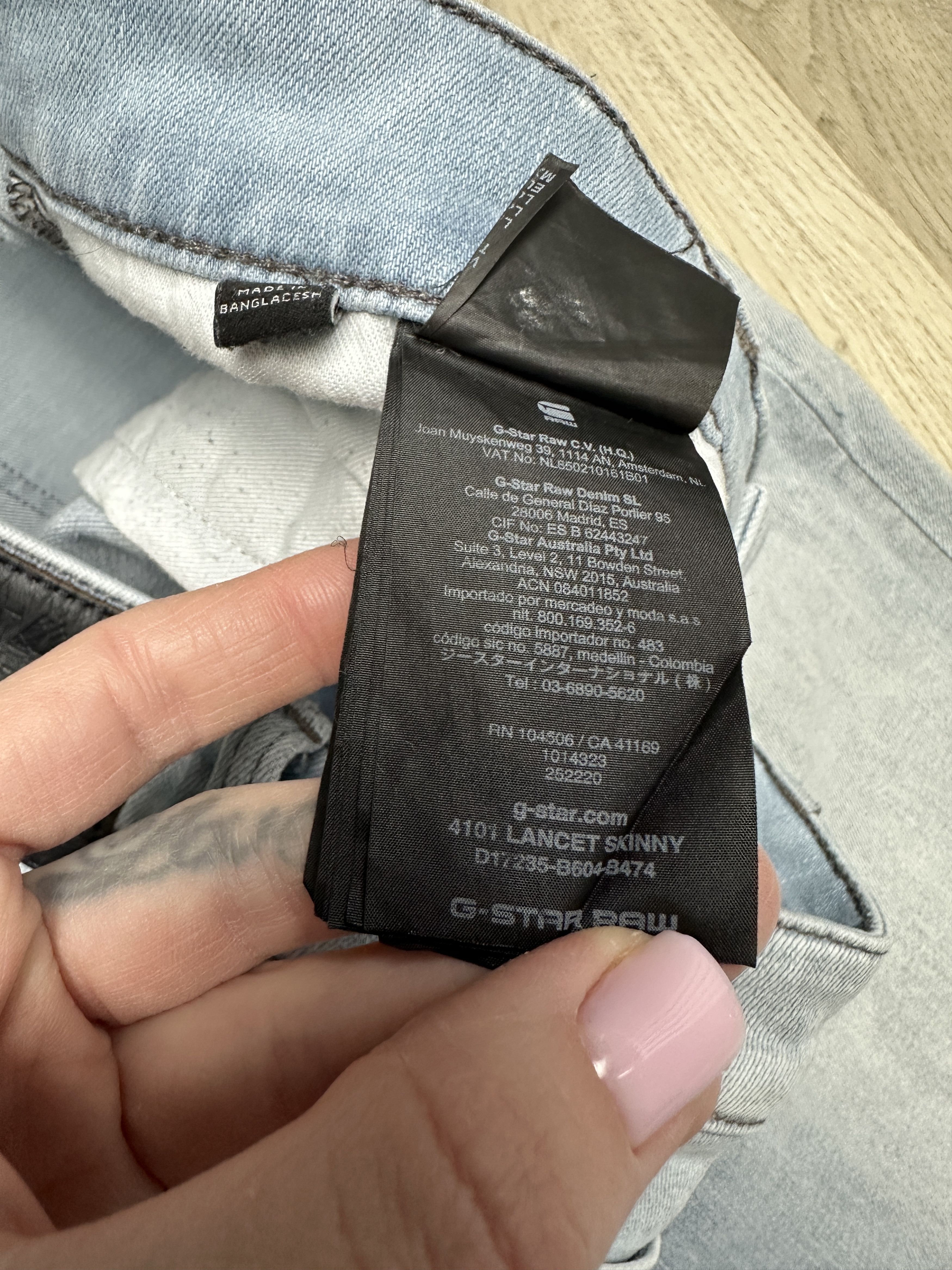 G-Star G Star Raw Mens 4101 Lancet Skinny Denim Pants Jeans Size US 34 / EU 50 - 8 Thumbnail