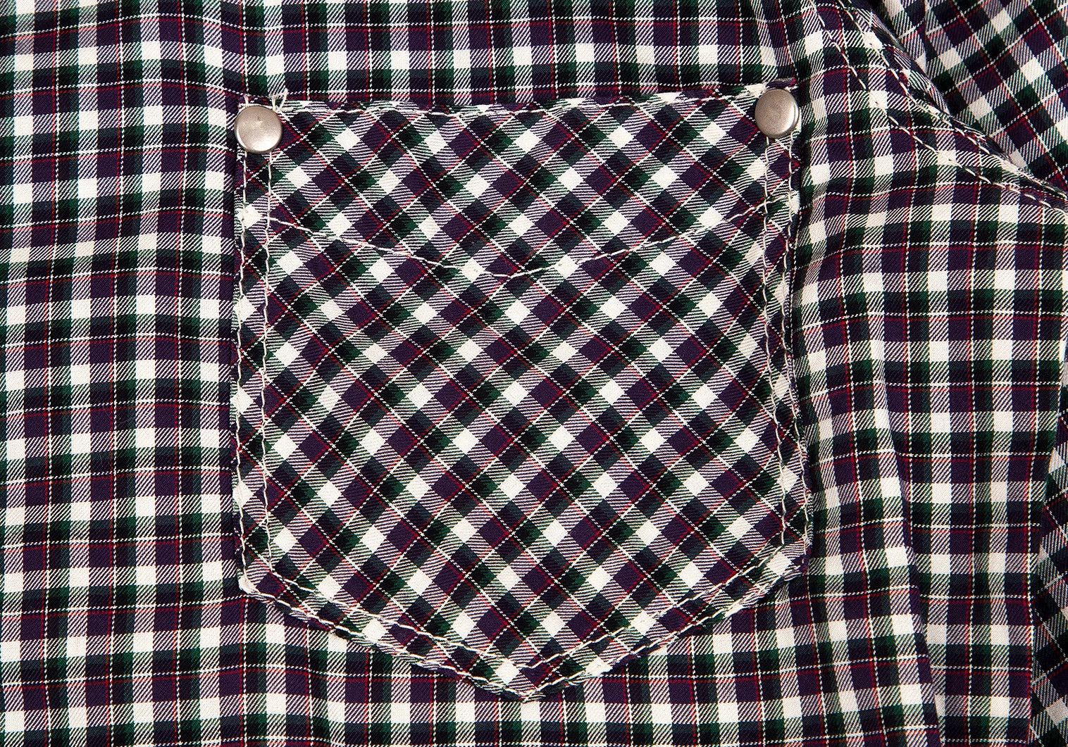 Junya Watanabe Checkered Shirt in Purple and Green, Size XS Size US XS / EU 42 / 0 - 7 Thumbnail