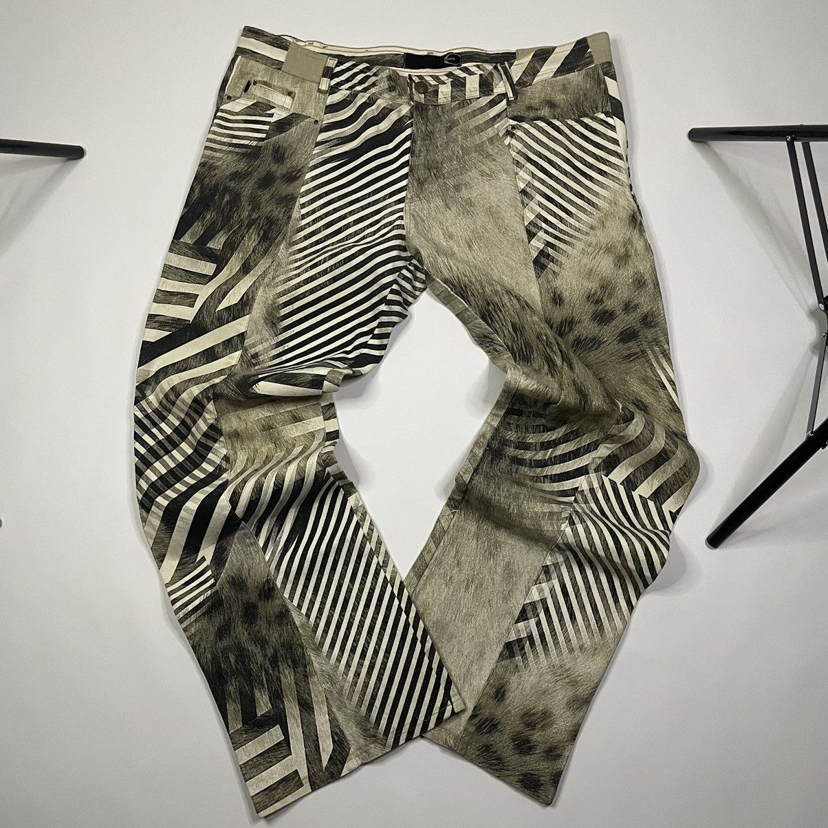 image of Archival Clothing x Just Cavalli Abstract Pants in Gold, Men's (Size 33)