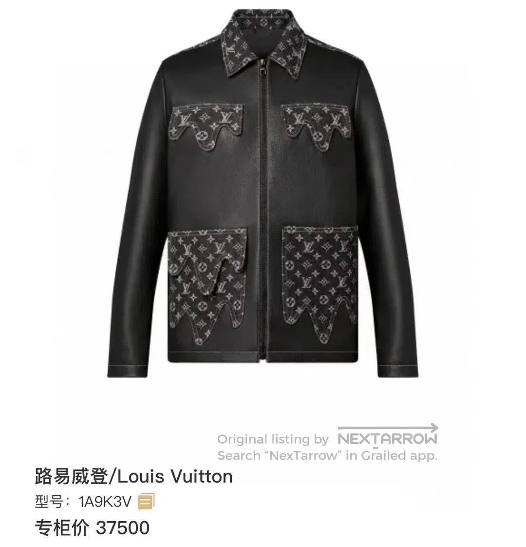 Louis Vuitton Louis Vuitton Black Patchwork Vintage Denim Leather Jacket Size US M / EU 48-50 / 2 - 4 Thumbnail