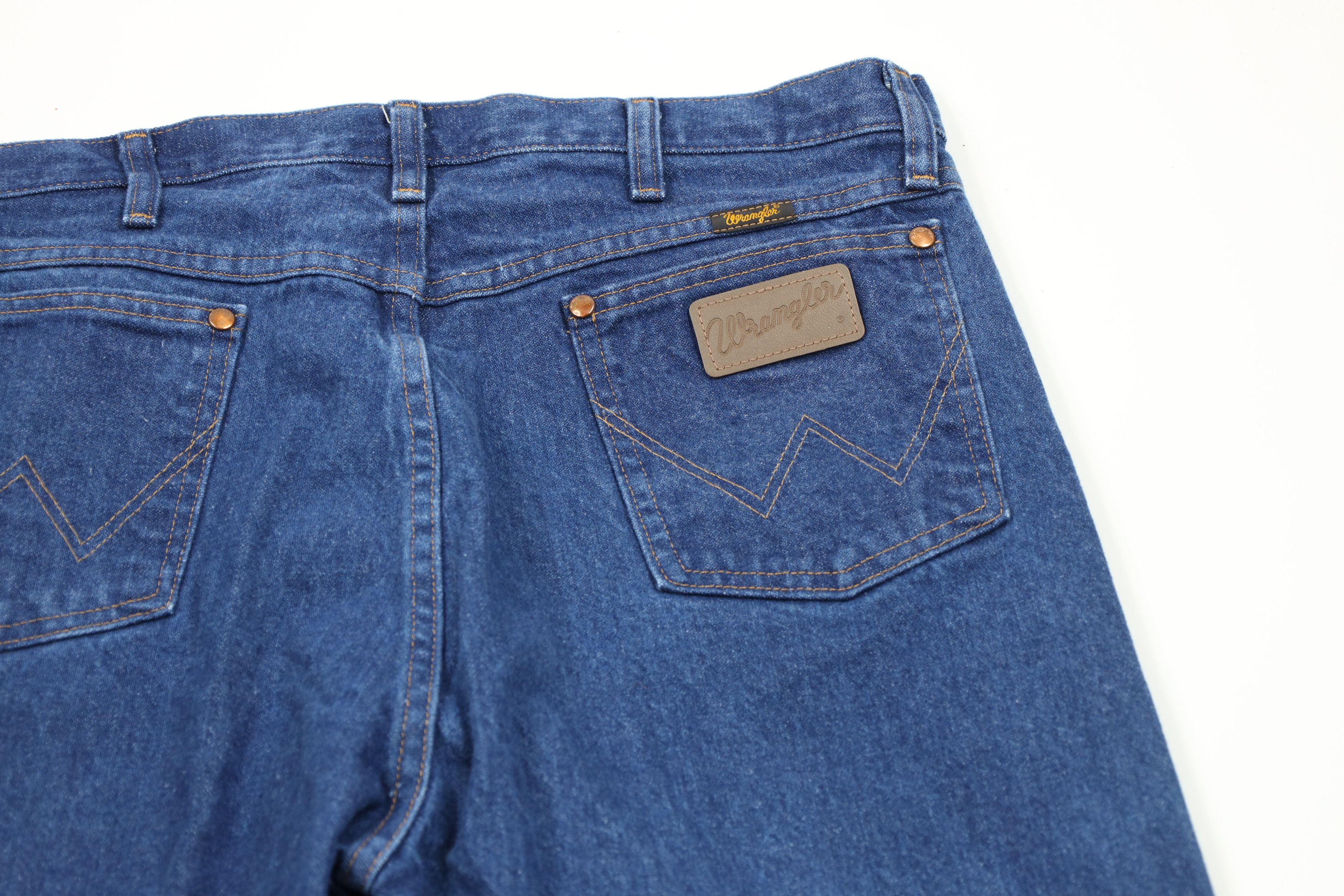 Vintage × Wrangler Vintage 90s Wrangler Western Straight Leg Denim Jeans Blue Size US 35 - 11 Thumbnail