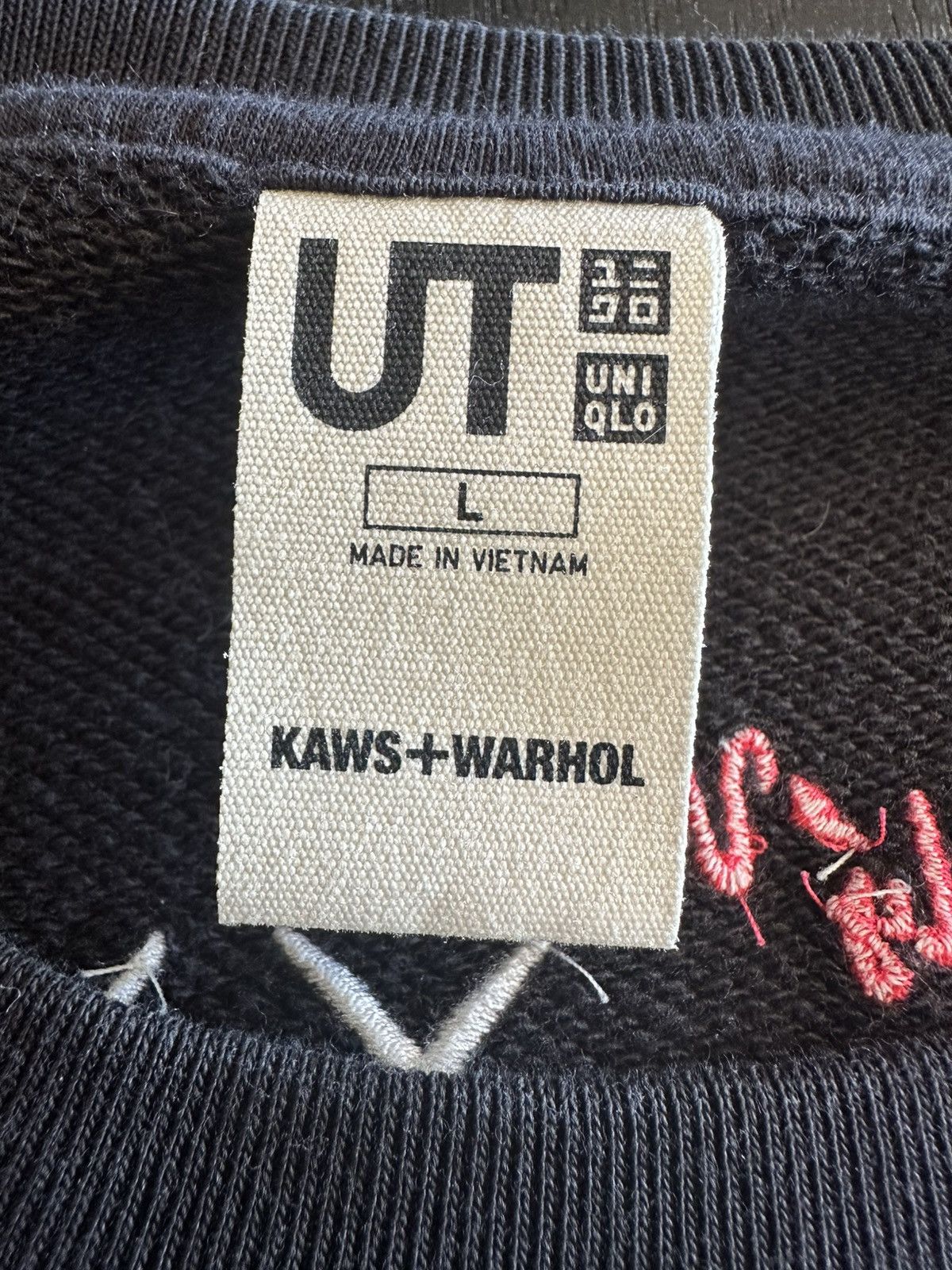 Andy Warhol × Uniqlo Uniqlo x KAWS x Warhol Crewneck — Black w/ Red Graphic (L) Size US L / EU 52-54 / 3 - 8 Thumbnail