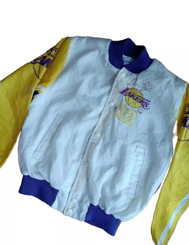 NBA × Vintage Vintage Magic Johnson Chalk Lines 90's nylon Jacket Size US M / EU 48-50 / 2 - 3 Thumbnail