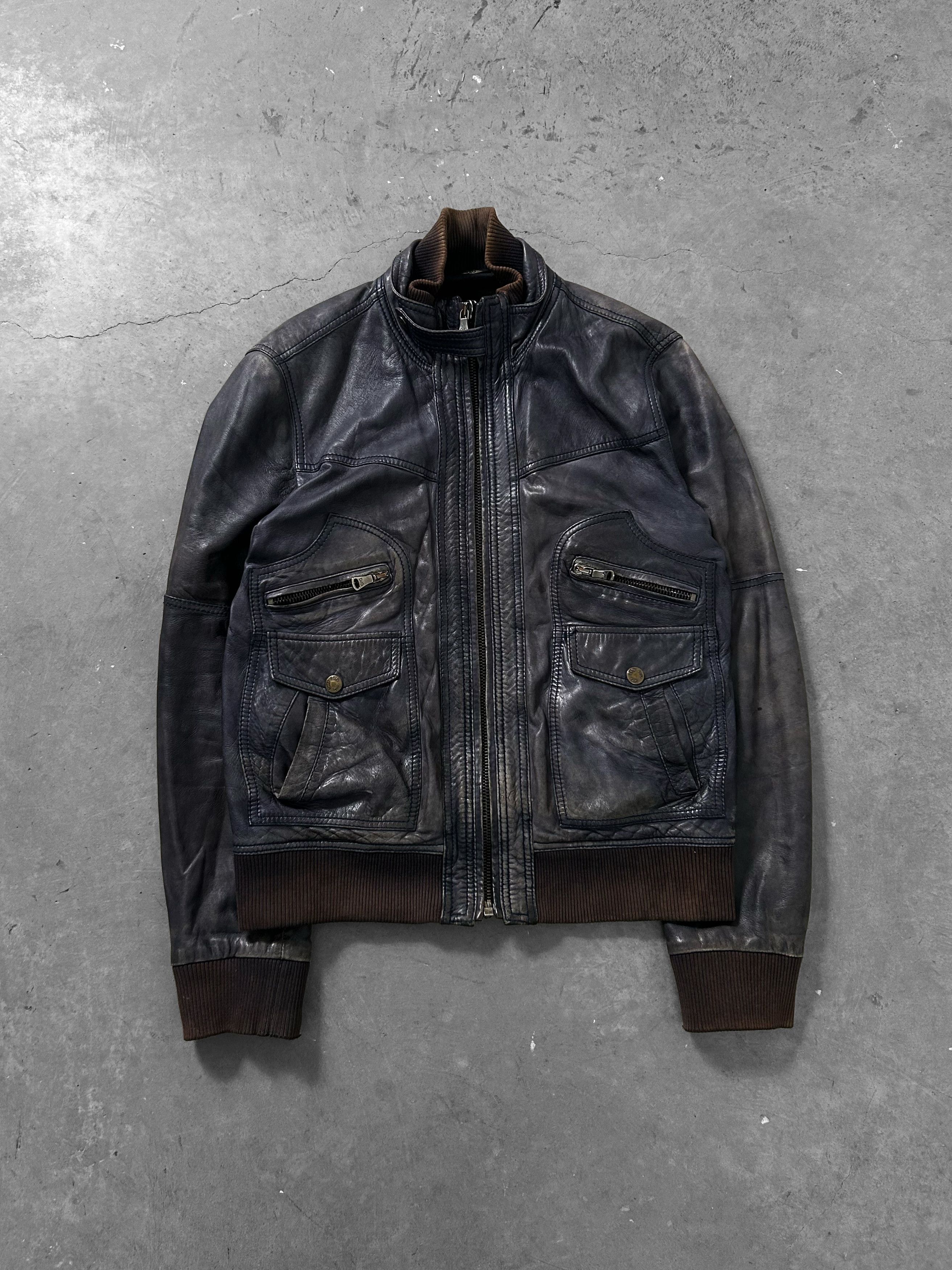 ジャケット・アウター 00s Dolce & GABBANA Zip Leather Jacket 00s Dolce & Gabbana Multi Zips Leather Jacket With