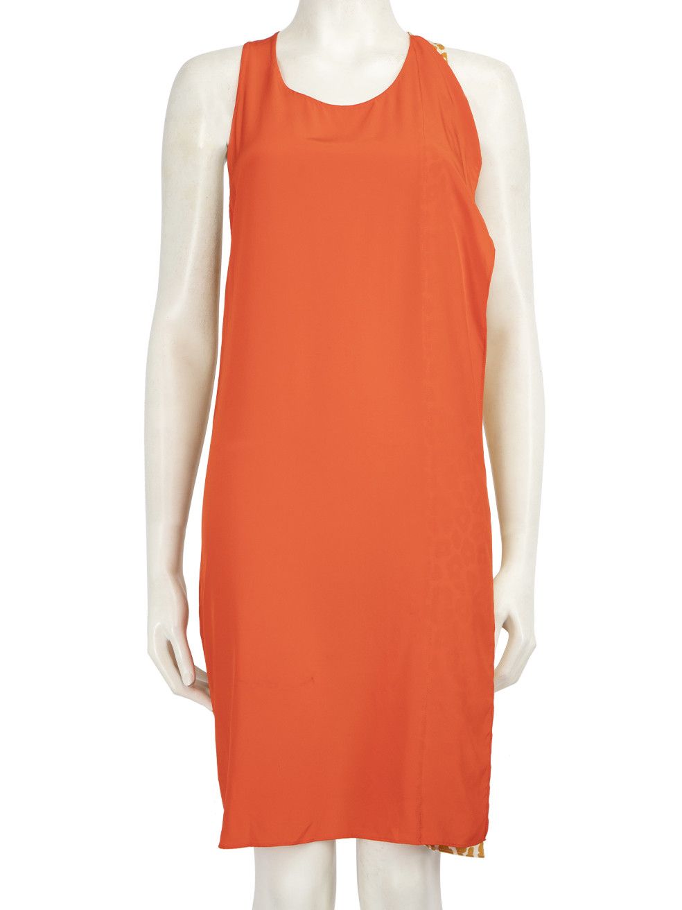 3.1 Phillip Lim Orange & Leopard Panel Silk Dress Size M / US 6-8 / IT 42-44 - 1 Thumbnail