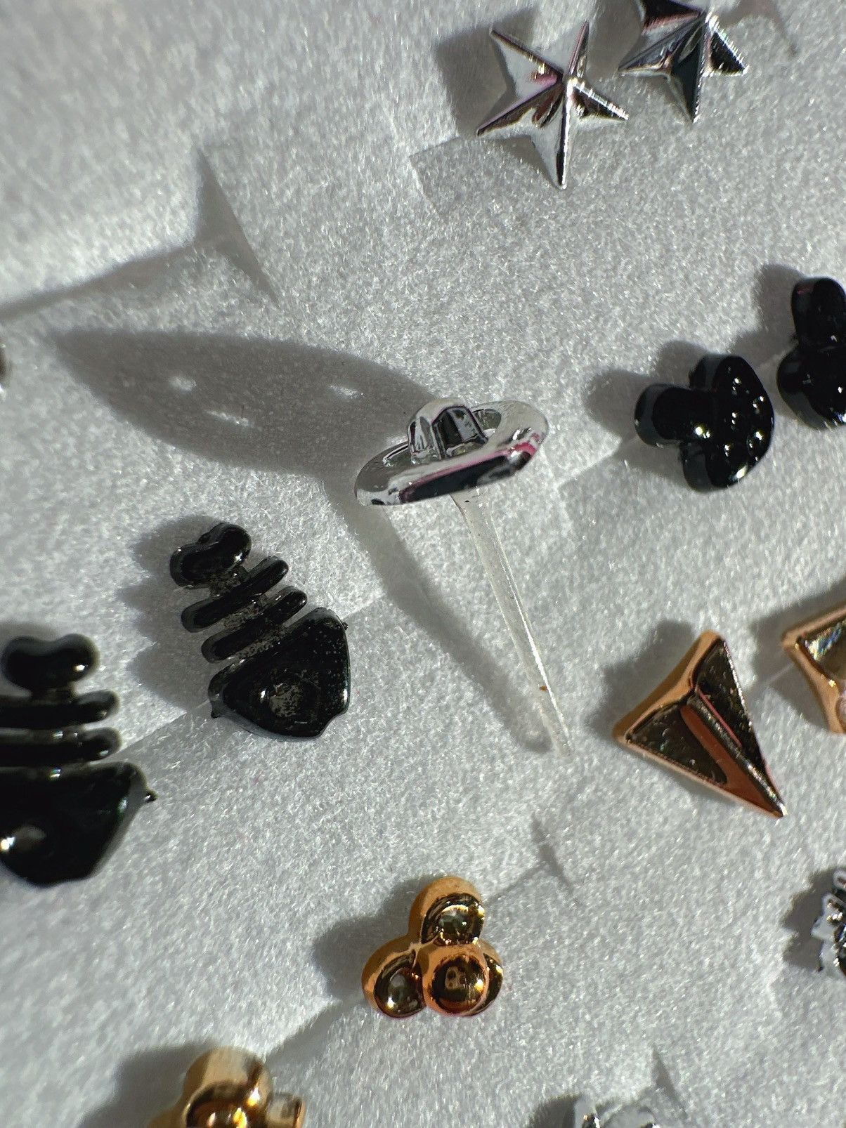 Designer 10 pairs baby earrings studs plastic harmless post lightwe Size ONE SIZE - 6 Thumbnail