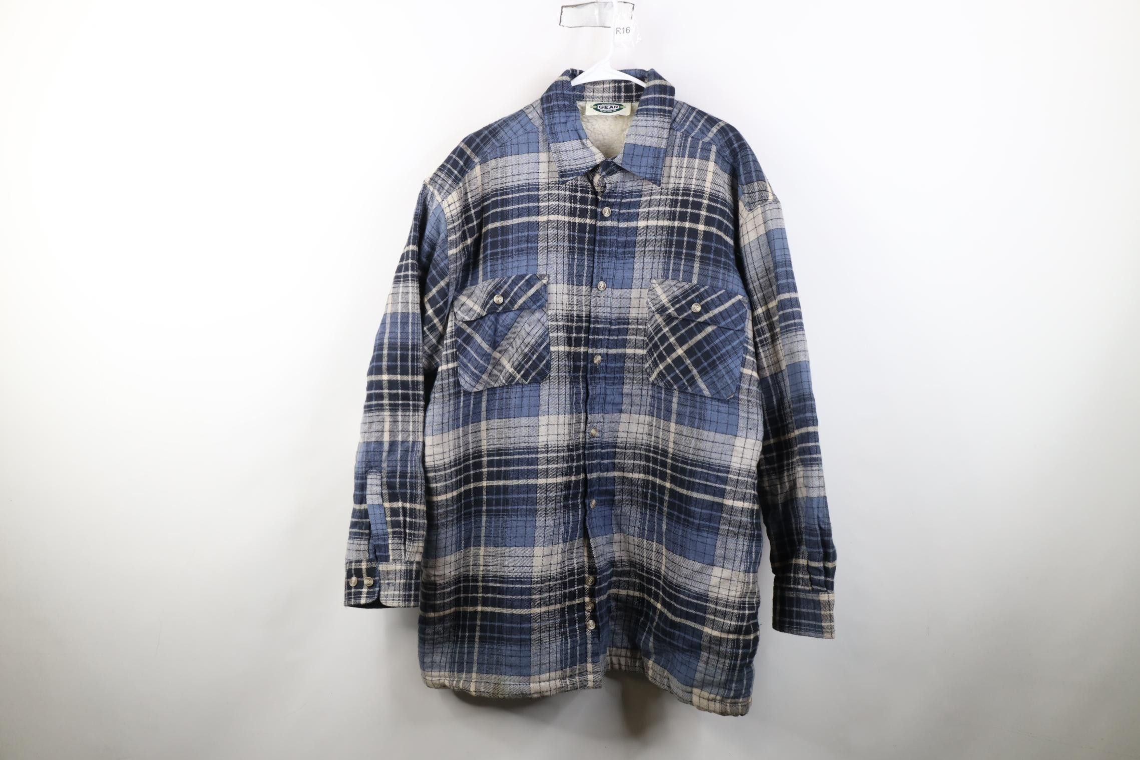 Vintage Vintage 90s Streetwear Fleece Lined Flannel Shirt Jacket Jac Size US XXL / EU 58 / 5 - 1 Thumbnail