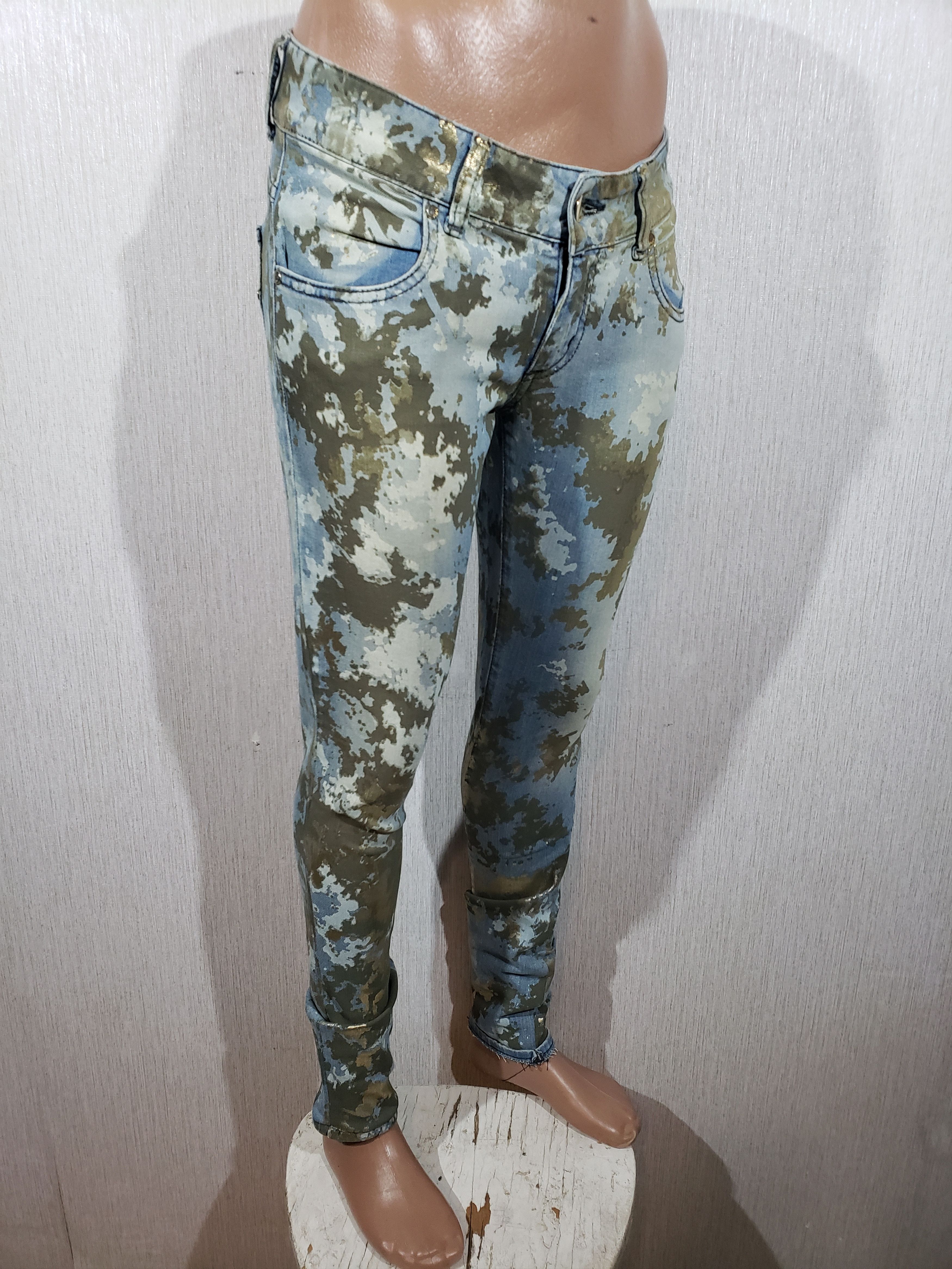 Jean Wonderful women's jeans in blue with camouflage. Size 30" / US 8 / IT 44 - 3 Thumbnail