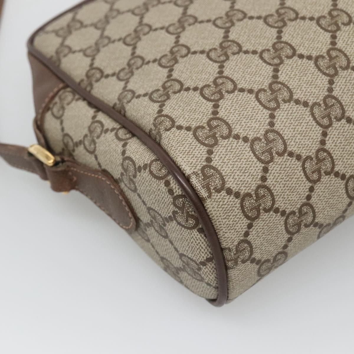 Gucci GUCCI GG Supreme Web Sherry Line Bag Pvc Beige Gold 56 02 Size ONE SIZE - 13 Thumbnail