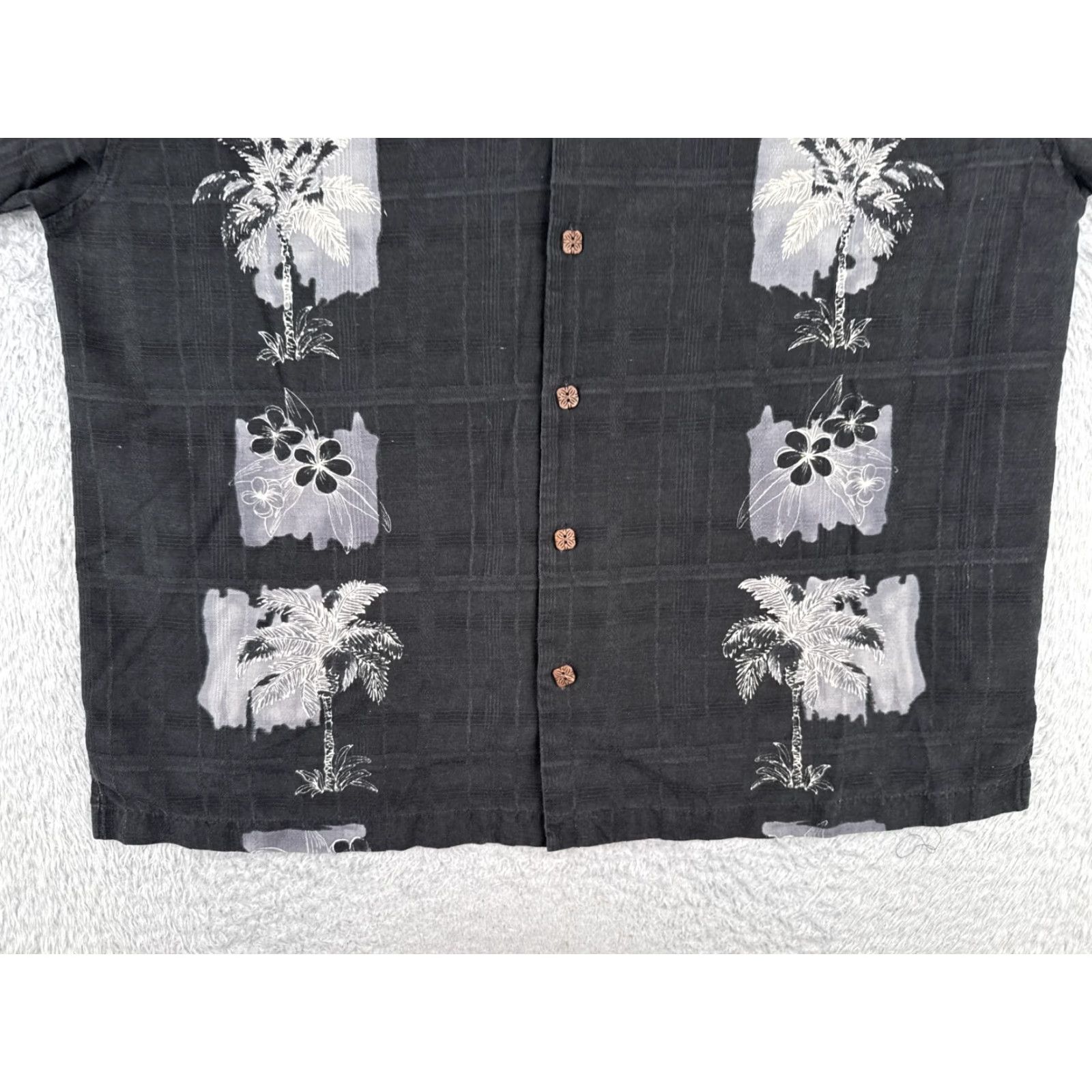Vintage Jamaica Jaxx Black Floral Hawaiian Shirt Men XL Silk Button-Up Casual Size US XL / EU 56 / 4 - 5 Thumbnail