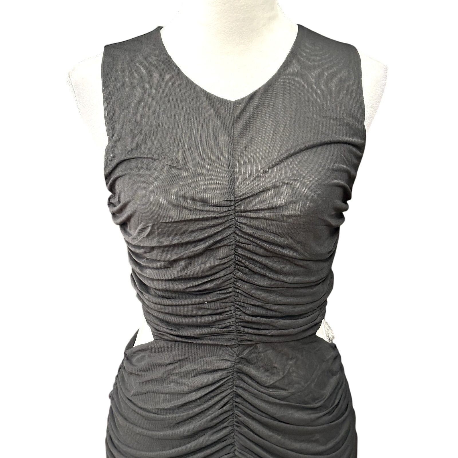 Other Royalty By Maluma Cut-Out Mini Dress Mesh Black Womens M NWT Size M / US 6-8 / IT 42-44 - 3 Thumbnail