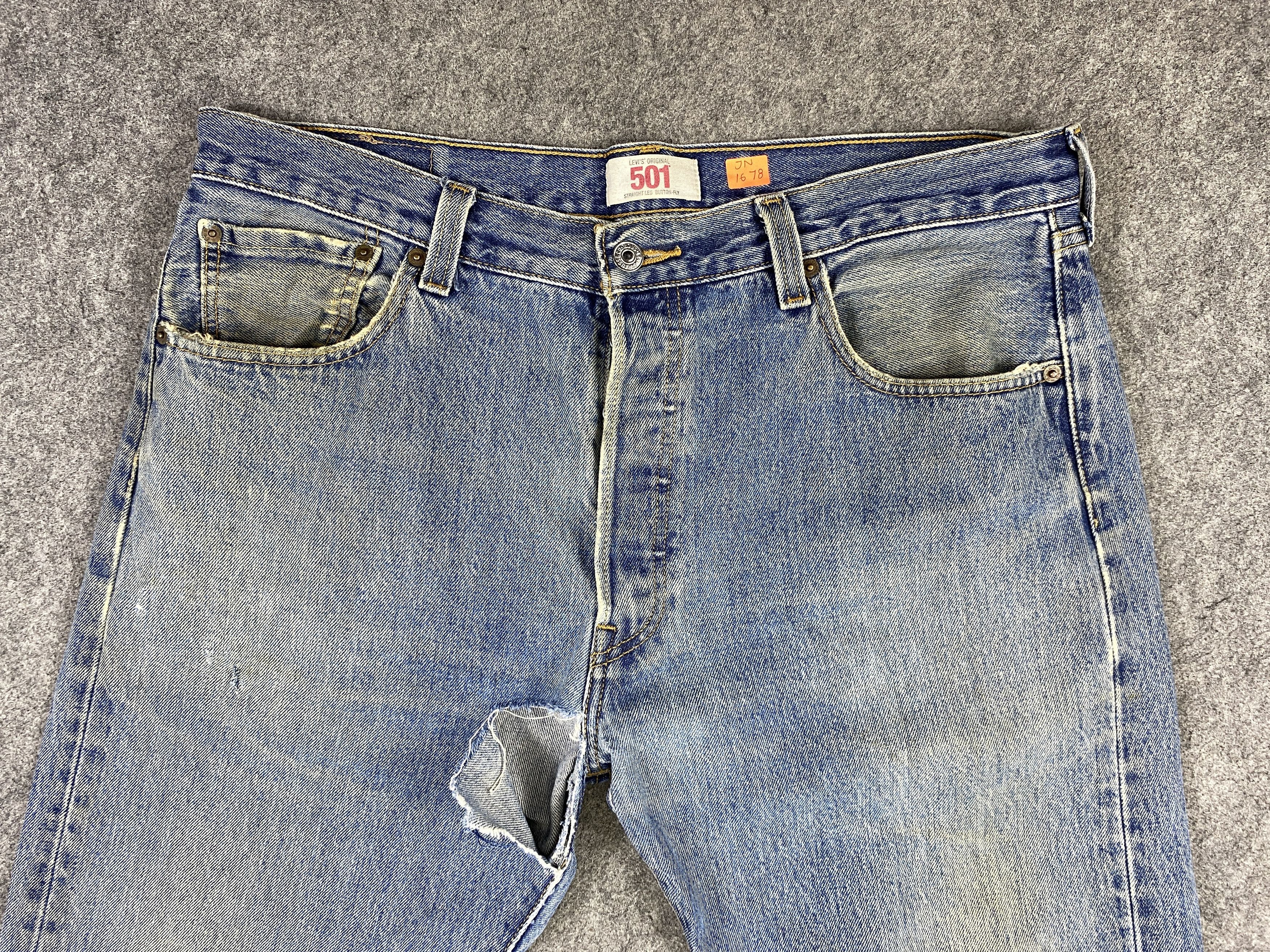 Levi's Earth Tone Vintage Levi's 501 Jeans 37x29.5 Denim -JN1678 Size US 37 - 3 Thumbnail