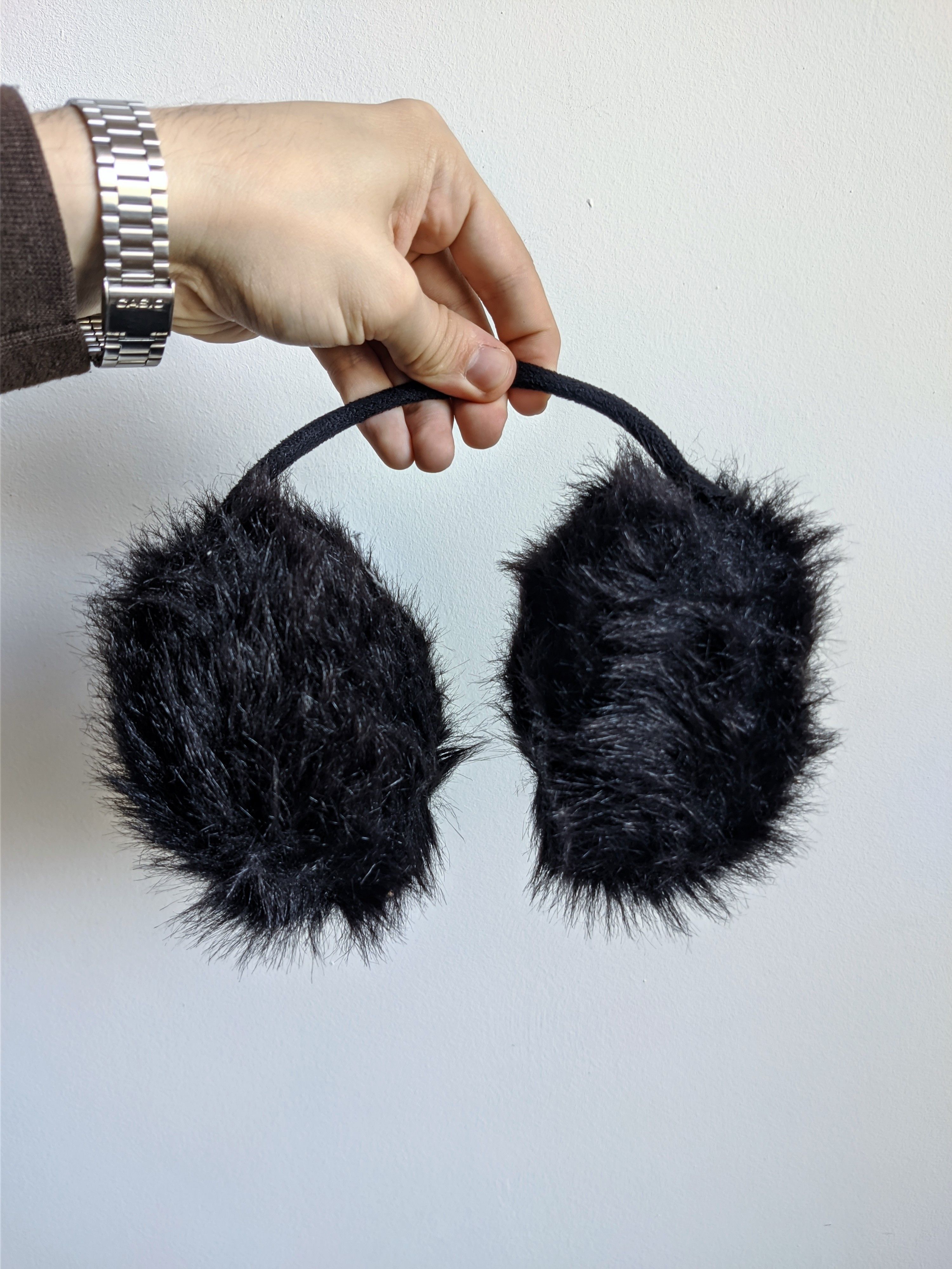 Japanese Brand Y2k fuzzy earmuffs headphones hat Size ONE SIZE - 3 Thumbnail