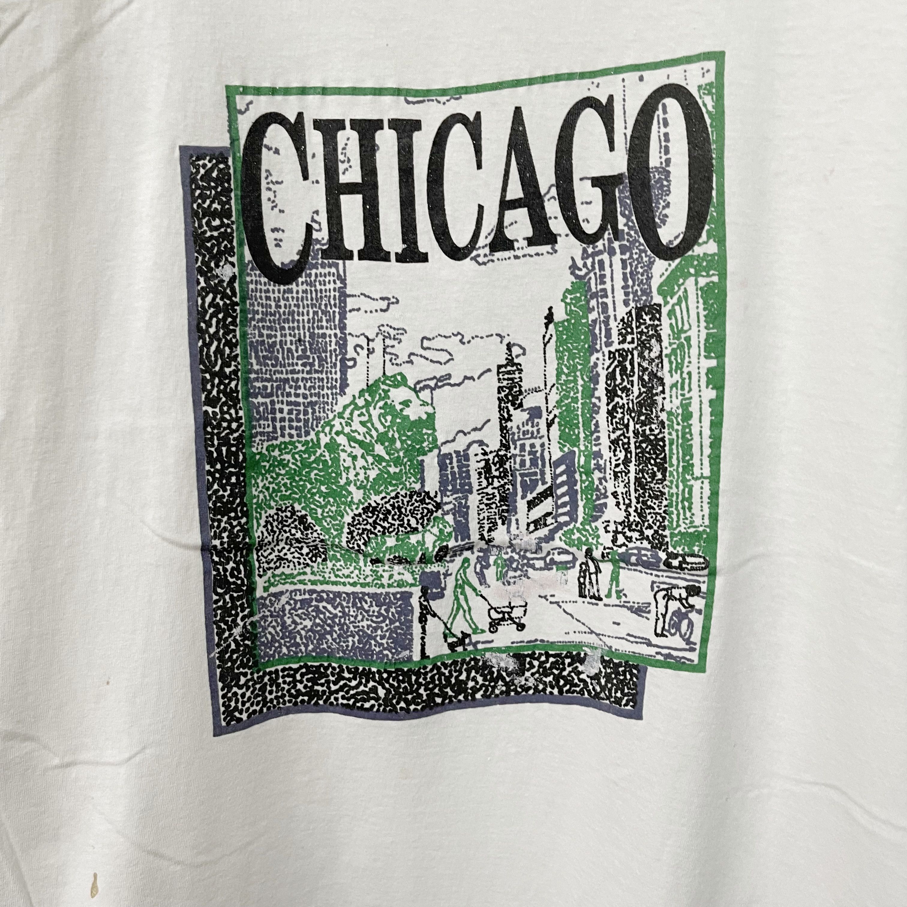 Vintage Vintage 90s Chicago T-Shirt Size US M / EU 48-50 / 2 - 2 Thumbnail
