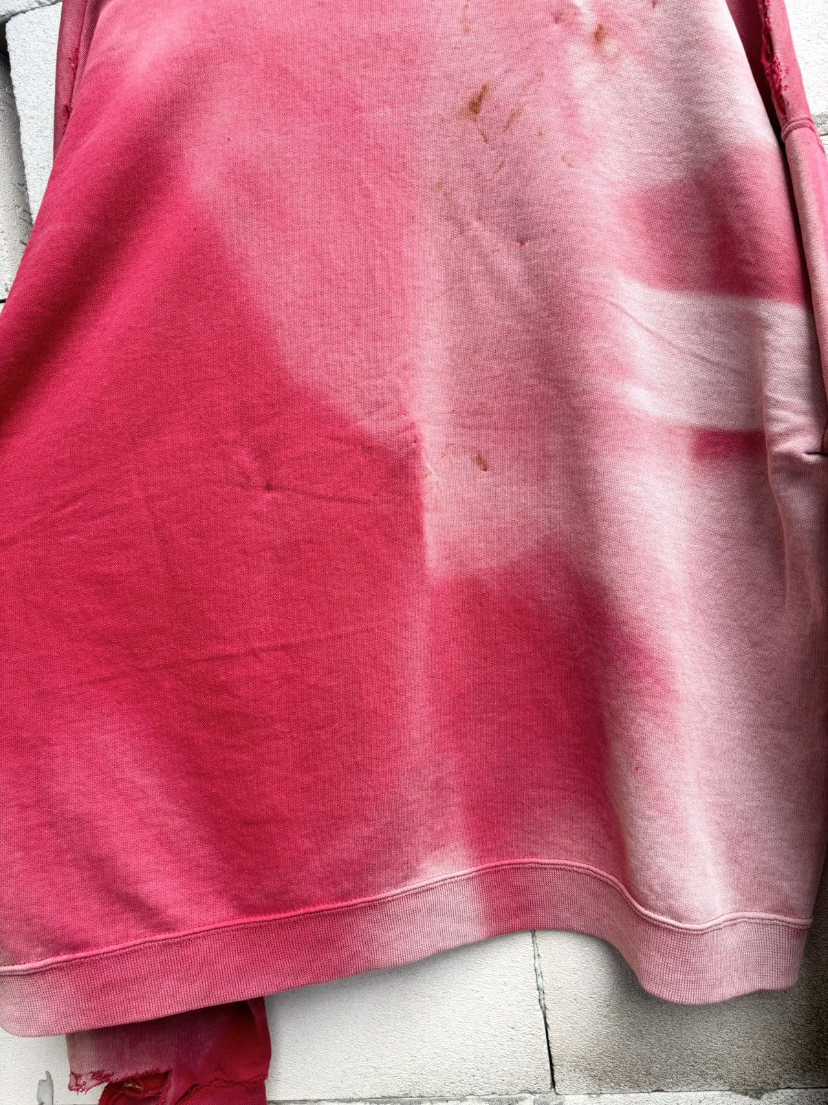 Vintage Distressed Thrashed Red Faded Sweatshirt ERD Boxy Size US XL / EU 56 / 4 - 10 Thumbnail