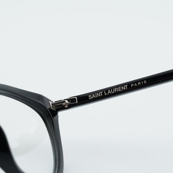 Saint Laurent Paris Saint Laurent SL833 001 Eyeglasses Shiny Black 55mm Square Size ONE SIZE - 7 Thumbnail