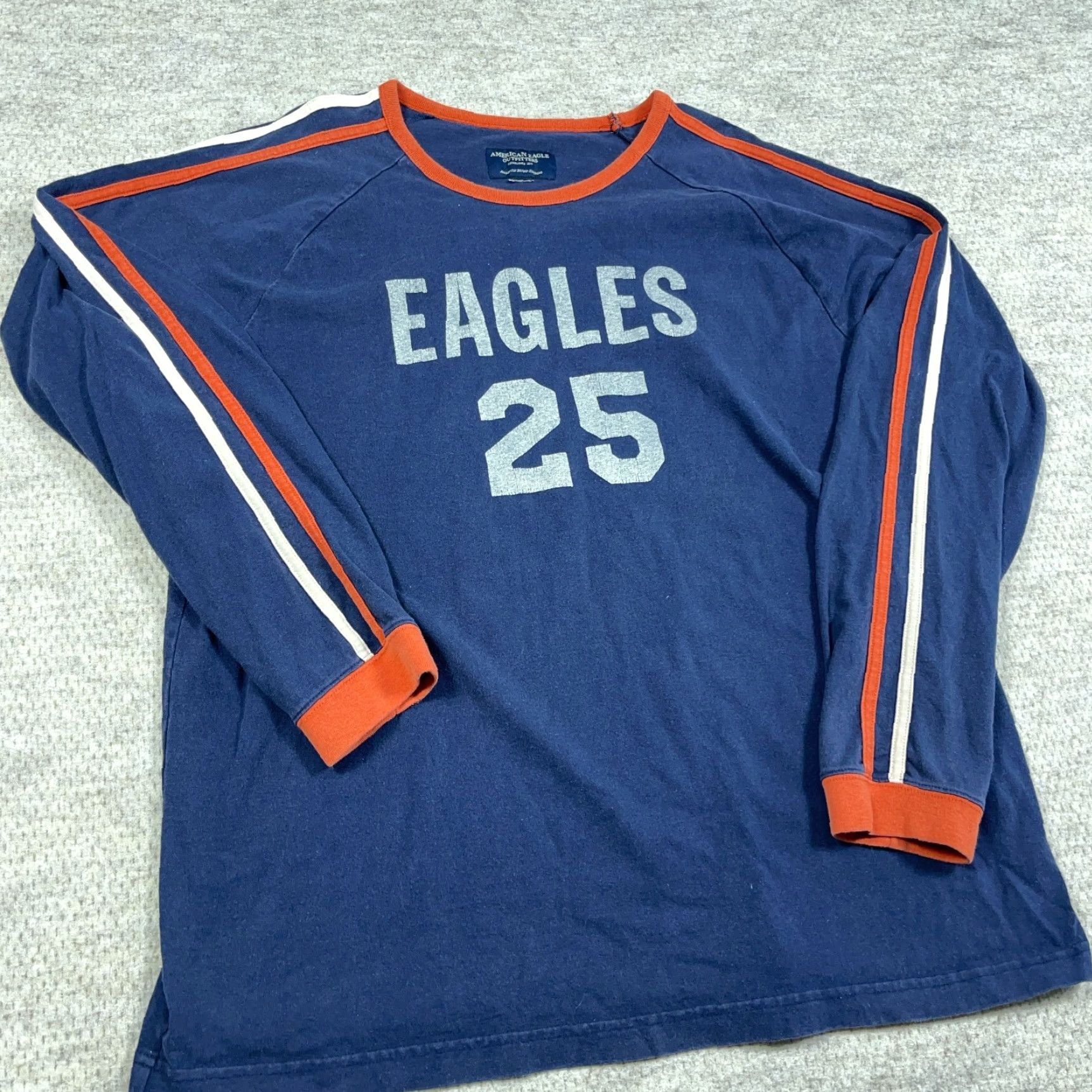 American Eagle Outfitters VINTAGE American Eagle Shirt Men XL Blue Orange Long Sleeve Faded Y2K 2000s LS Size US XL / EU 56 / 4 - 2 Thumbnail