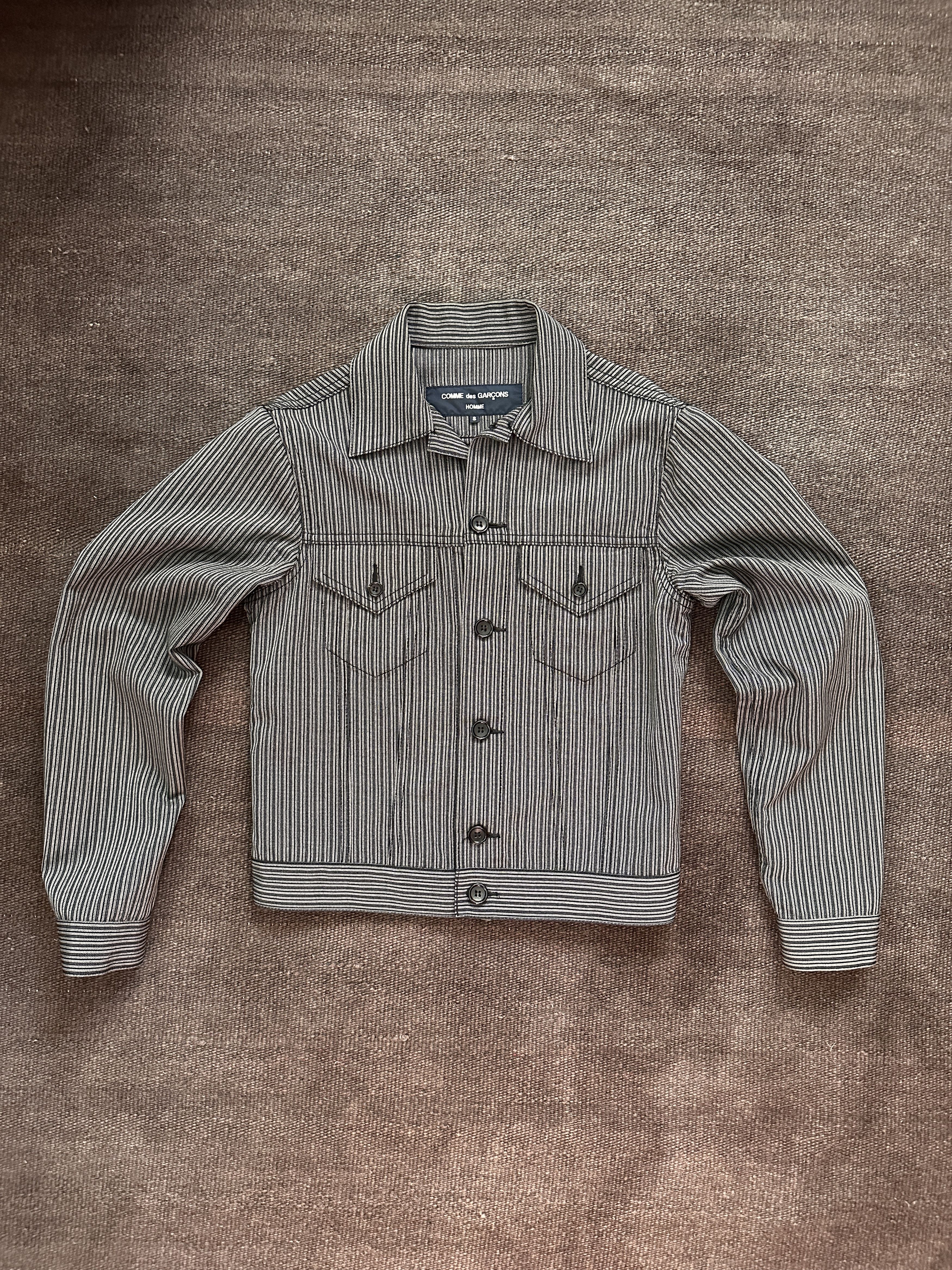 Comme des Garcons Homme AD2006 Wool Stripe Trucker Size US S / EU 44-46 / 1 - 1 Thumbnail