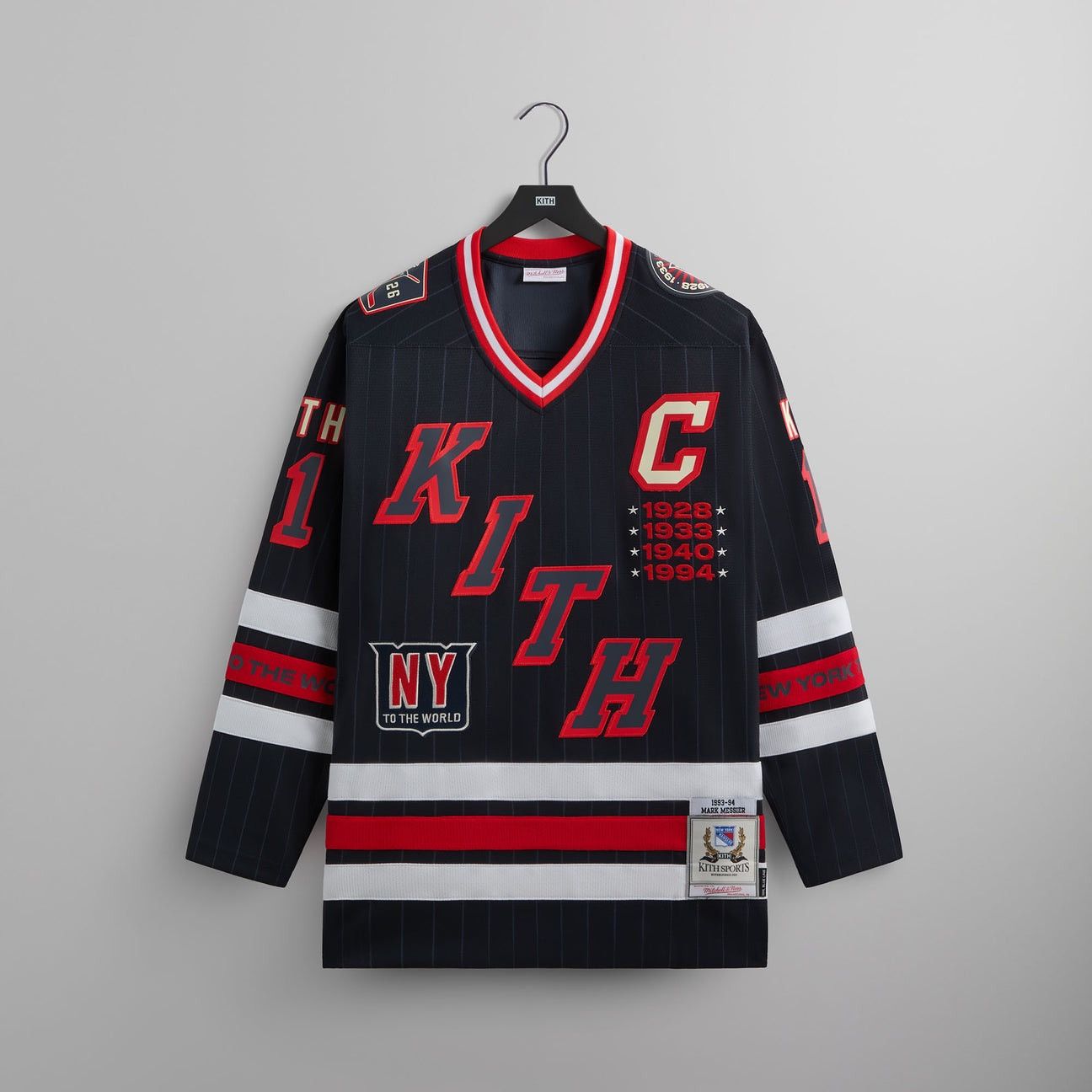 Kith × Mitchell & Ness × NHL Kith and Mitchell & Ness NY Rangers Mark Messier Jersey Navy Size US XXL / EU 58 / 5 - 1 Thumbnail