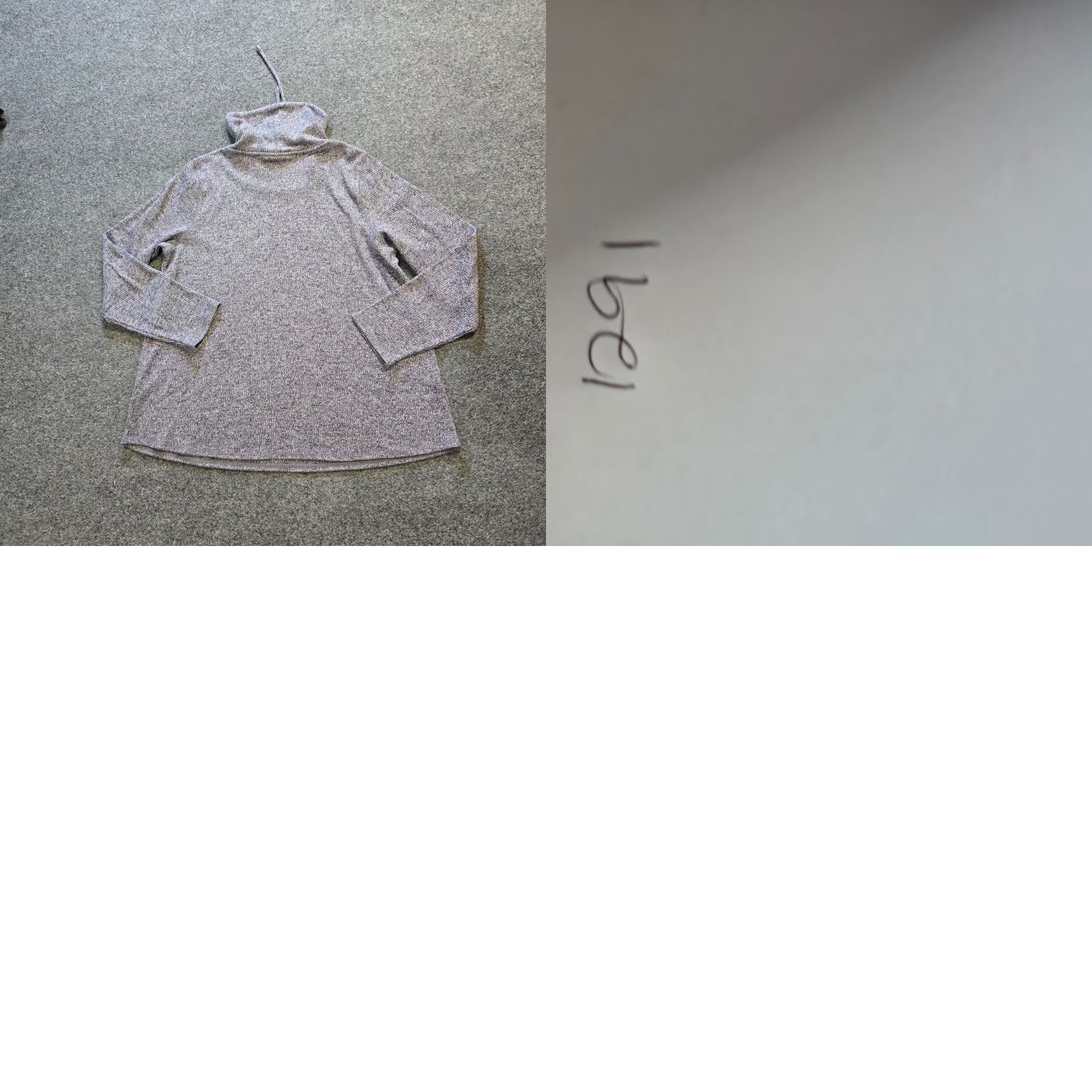 J. Jill J. Jill Shirt Women Medium Blue Thermal Cowl Neck Textured Knit Casual Lounge Size M / US 6-8 / IT 42-44 - 8 Thumbnail