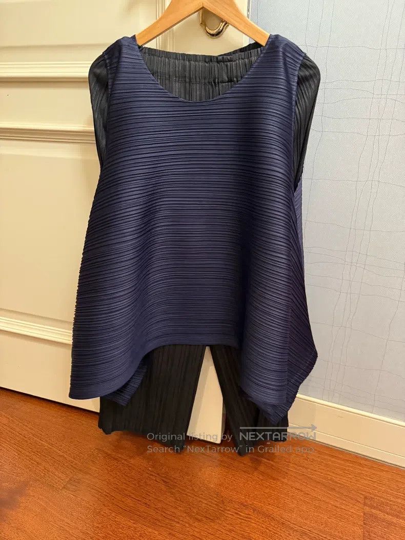 Issey Miyake Issey Miyake Black Pleated Straight-Leg Casual Pants Size 25" / US 0 / IT 36 - 6 Thumbnail
