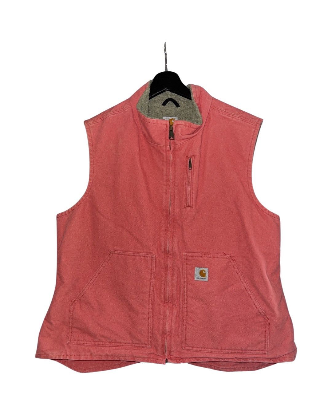 image of 90's Carhartt Pink Sherpa Vest, Men's (Size Large)