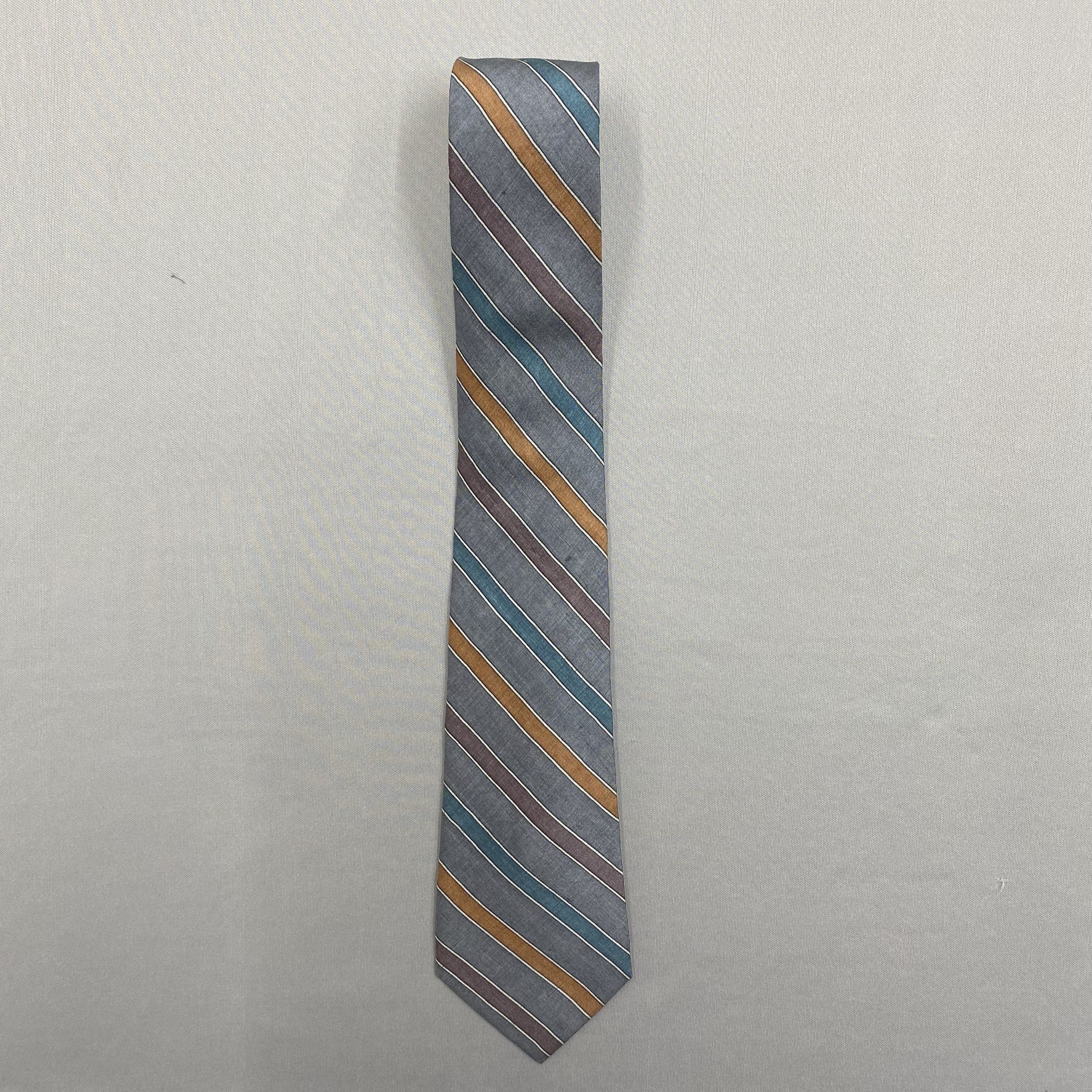 Japanese Brand Vintage Yves Saint Laurent SILK Necktie Cravate Pure Silk Size ONE SIZE - 3 Thumbnail
