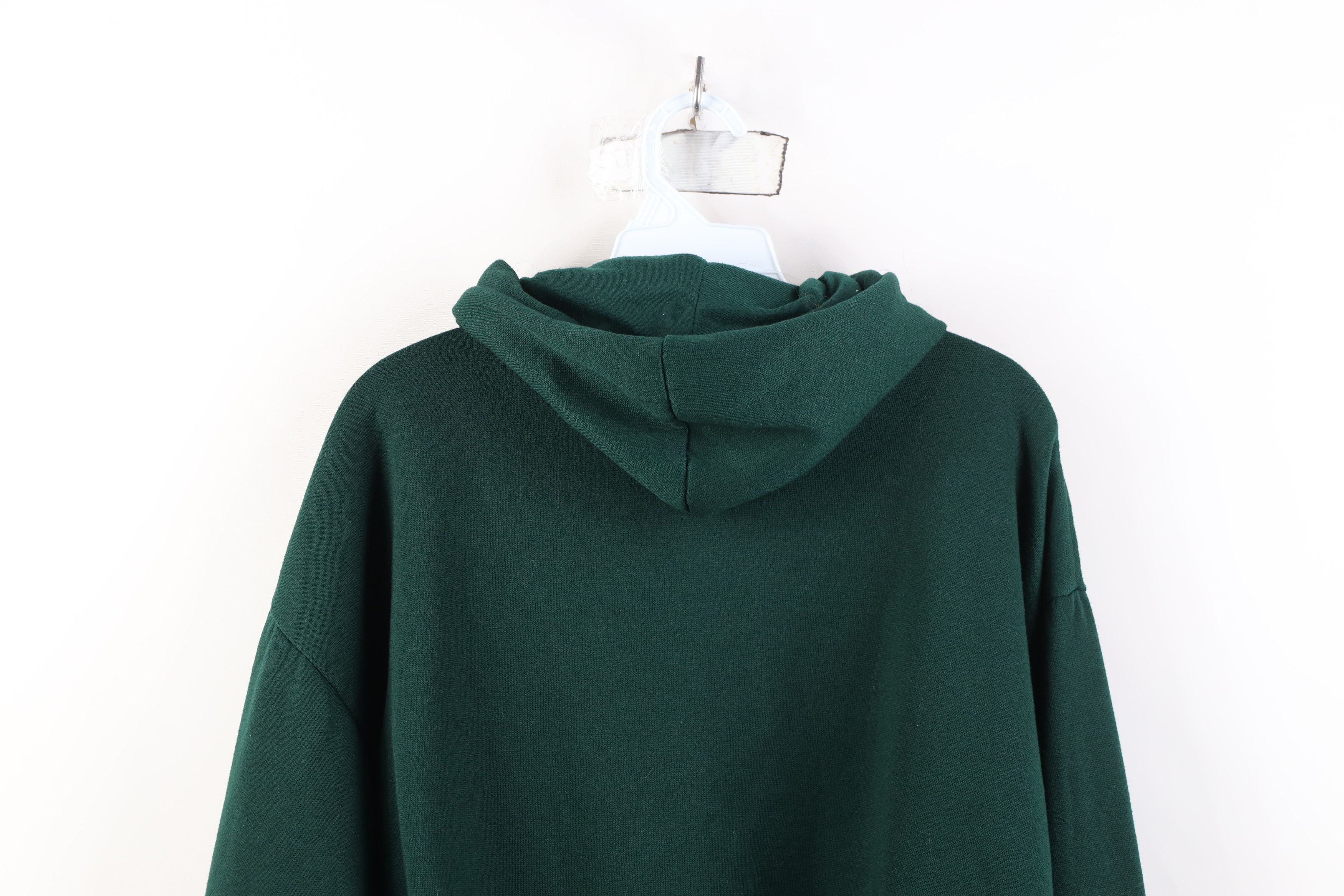 Vintage Vintage 90s Streetwear Hoodie Sweatshirt Hunter Green Size US XL / EU 56 / 4 - 12 Thumbnail