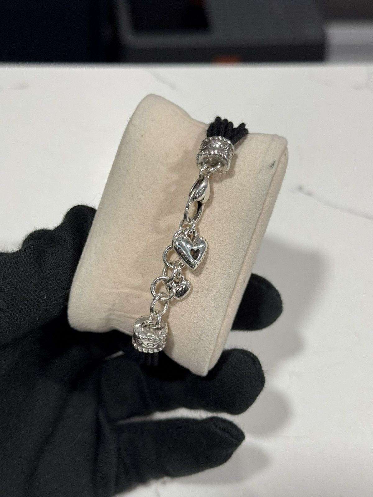 Brighton Brighton Heritage Heart Corded Bracelet Sterling Silver Size ONE SIZE - 9 Thumbnail